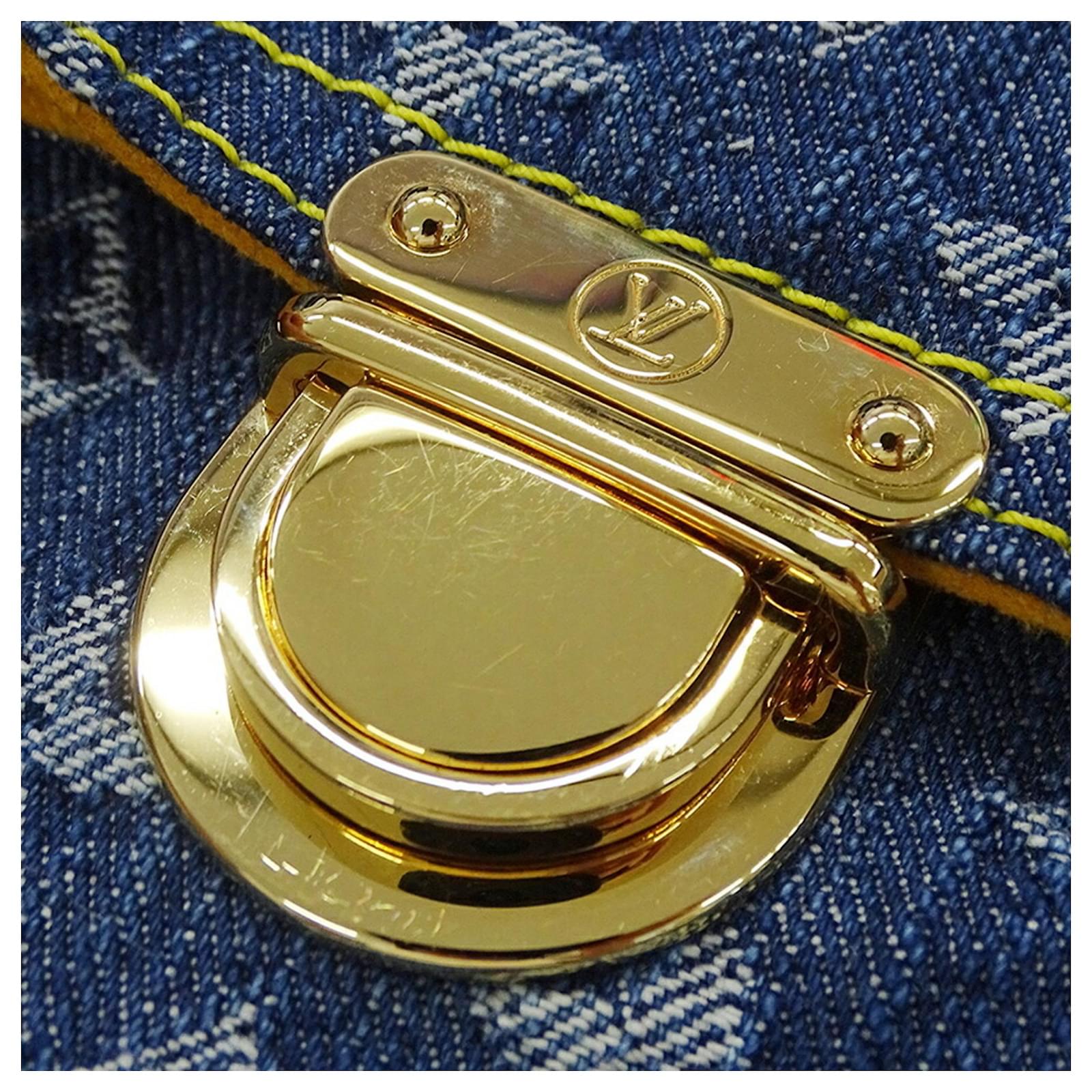 Louis Vuitton Monogram Denim Clutch Bag Blue ref.2401461