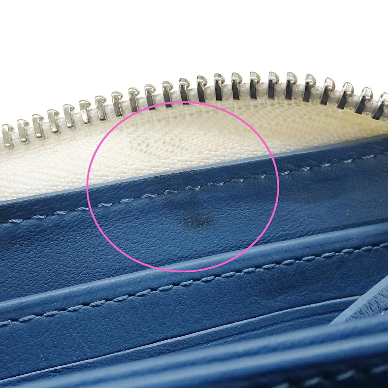 Louis Vuitton Mahina Women's Zippy Wallet Blue Leather  ref.2401566
