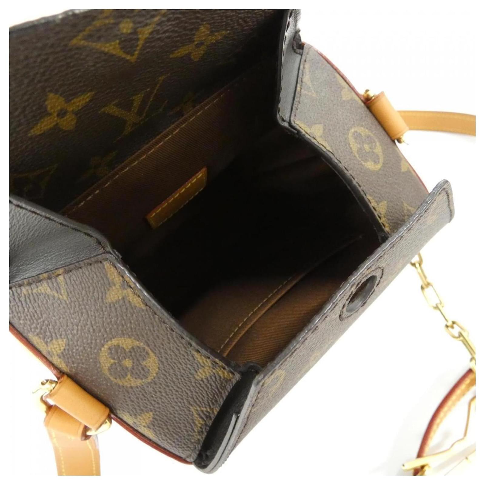 Louis Vuitton Monogram Milk Box Shoulder Bag Brown Cloth ref