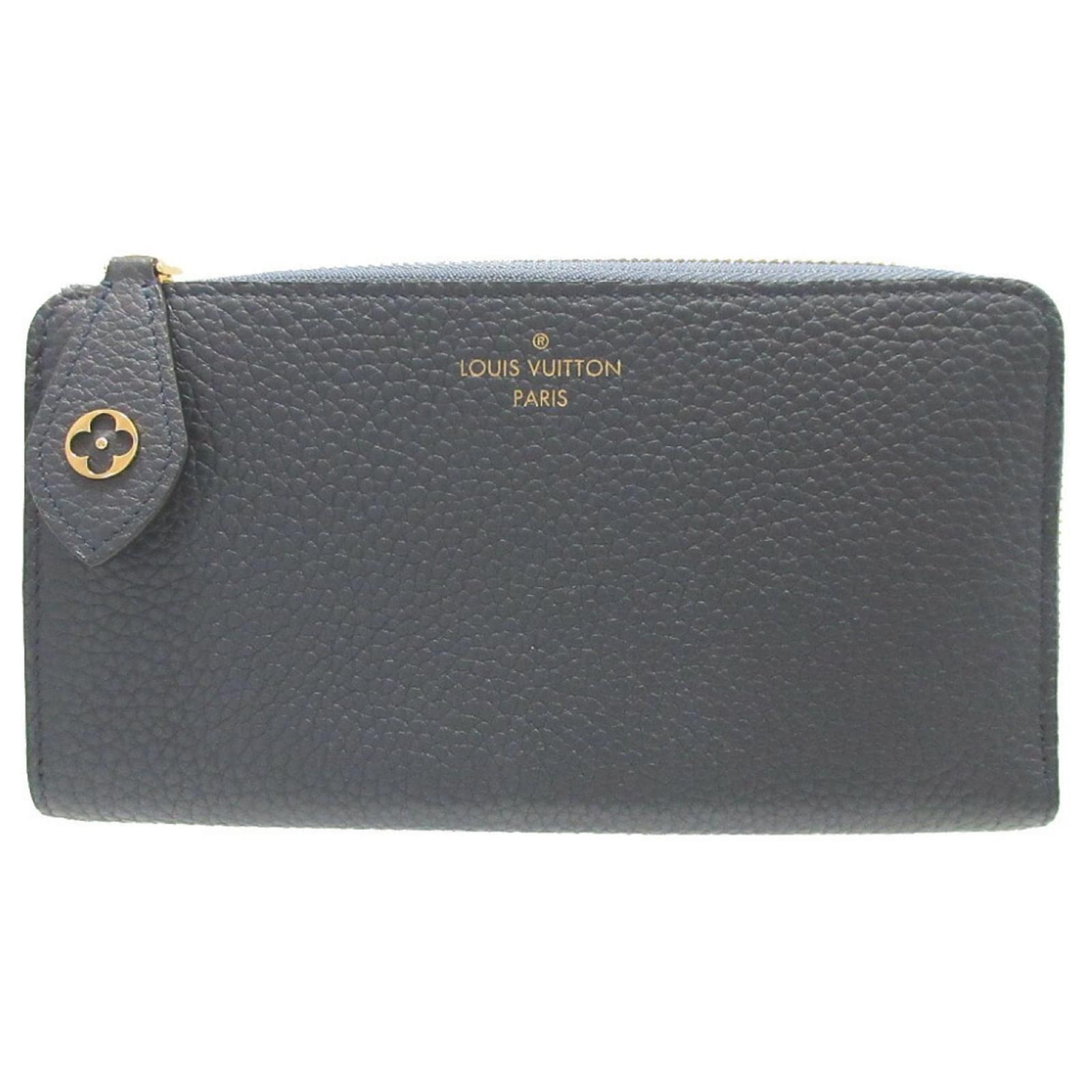 Louis Vuitton Portefeuille Comete Long Wallet Navy blue Leather  ref.2402031