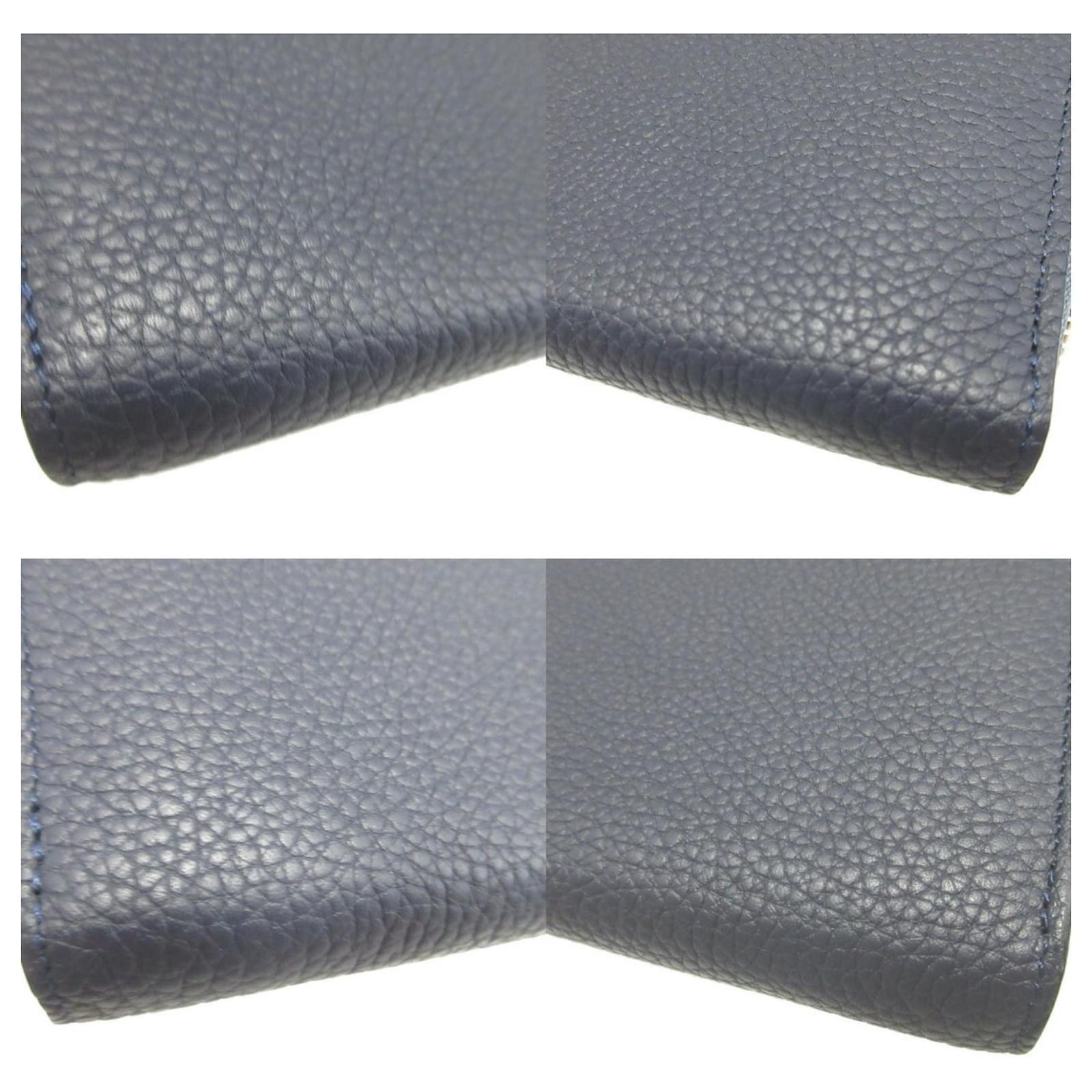 Louis Vuitton Portefeuille Comete Long Wallet Navy blue Leather  ref.2402031