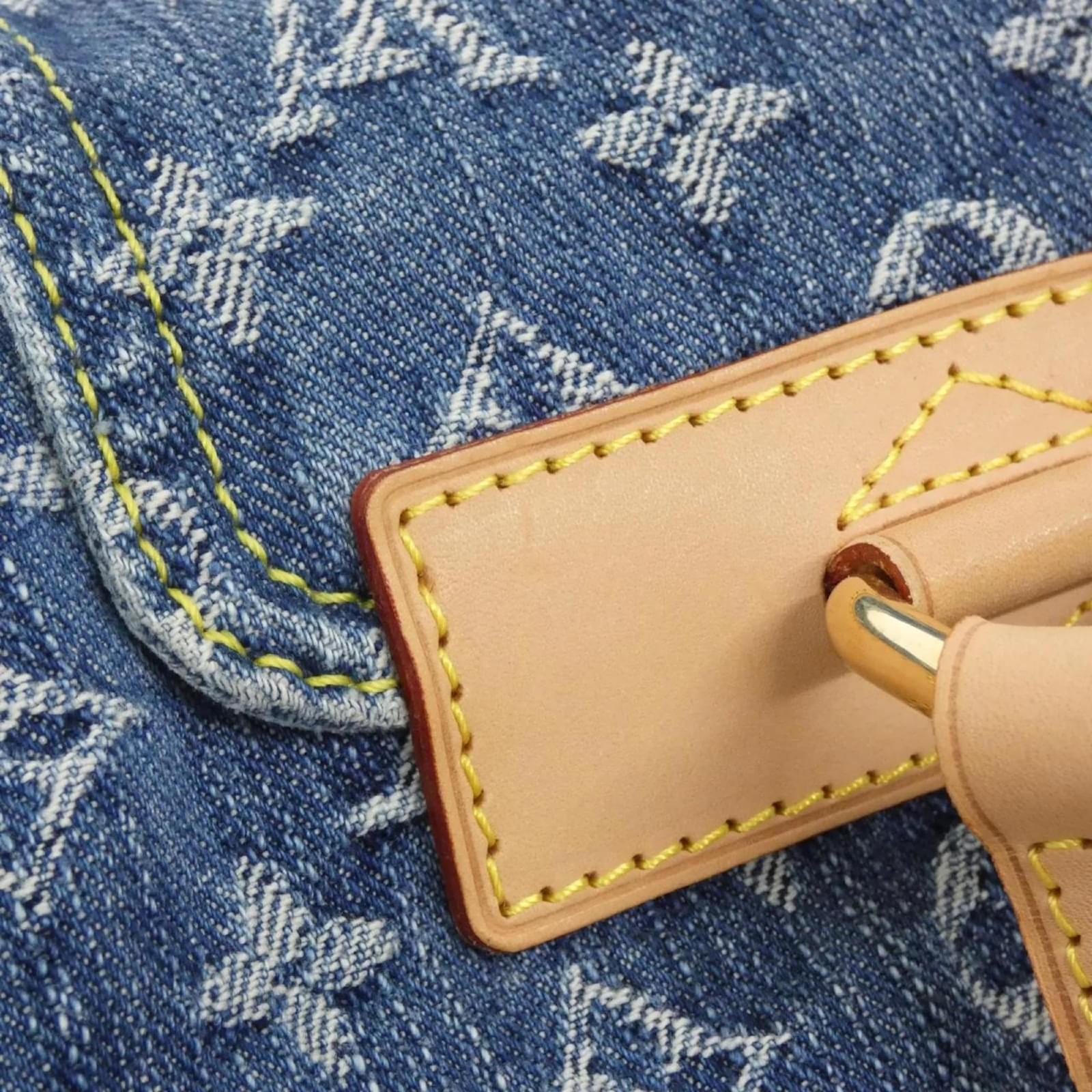 Louis Vuitton Monogram Denim Sac Ado PM Backpack Blue  ref.2402486