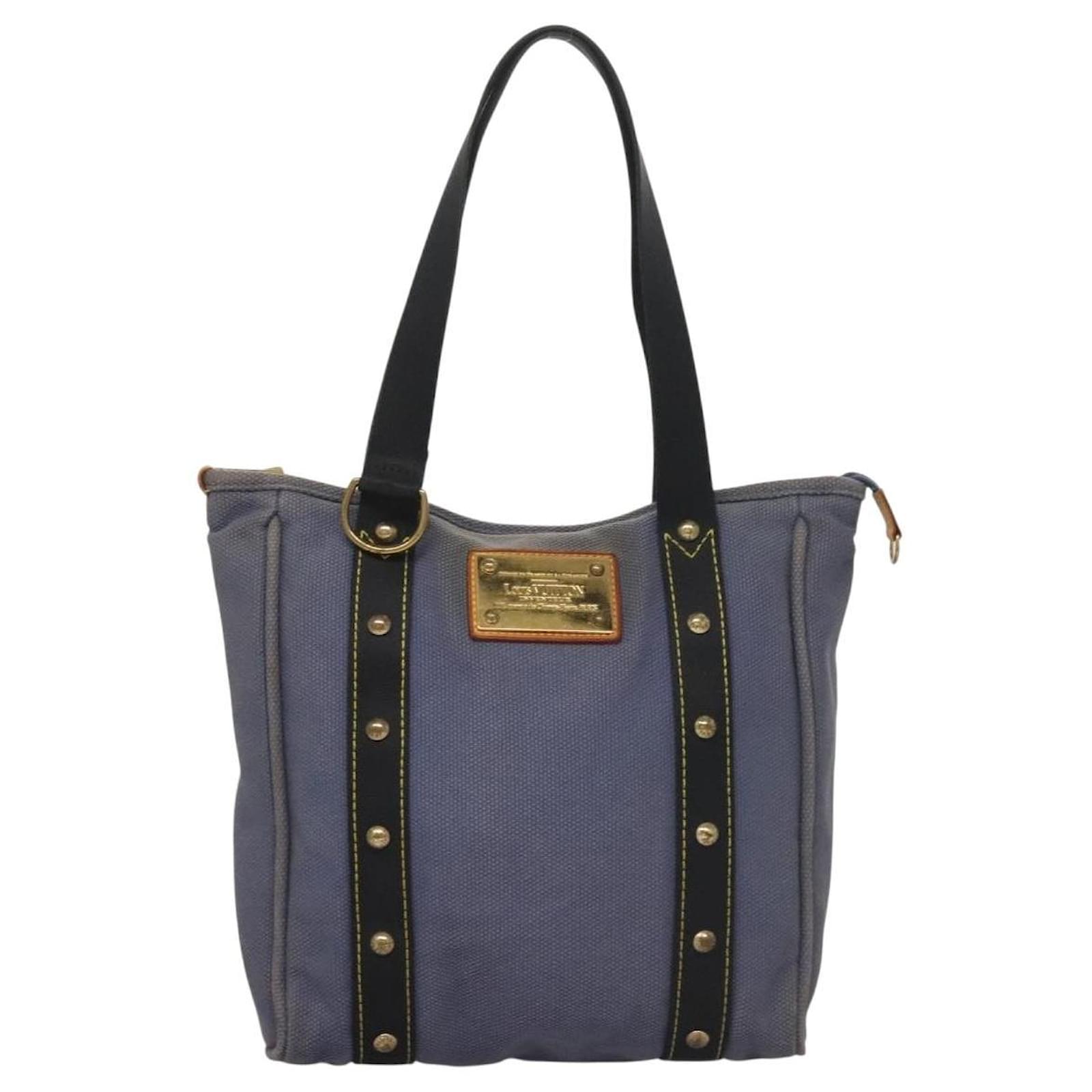 LOUIS VUITTON Antigua Cabas MM Tote Bag Blue M40087 LV Auth bs28097 Cloth  ref.2402826