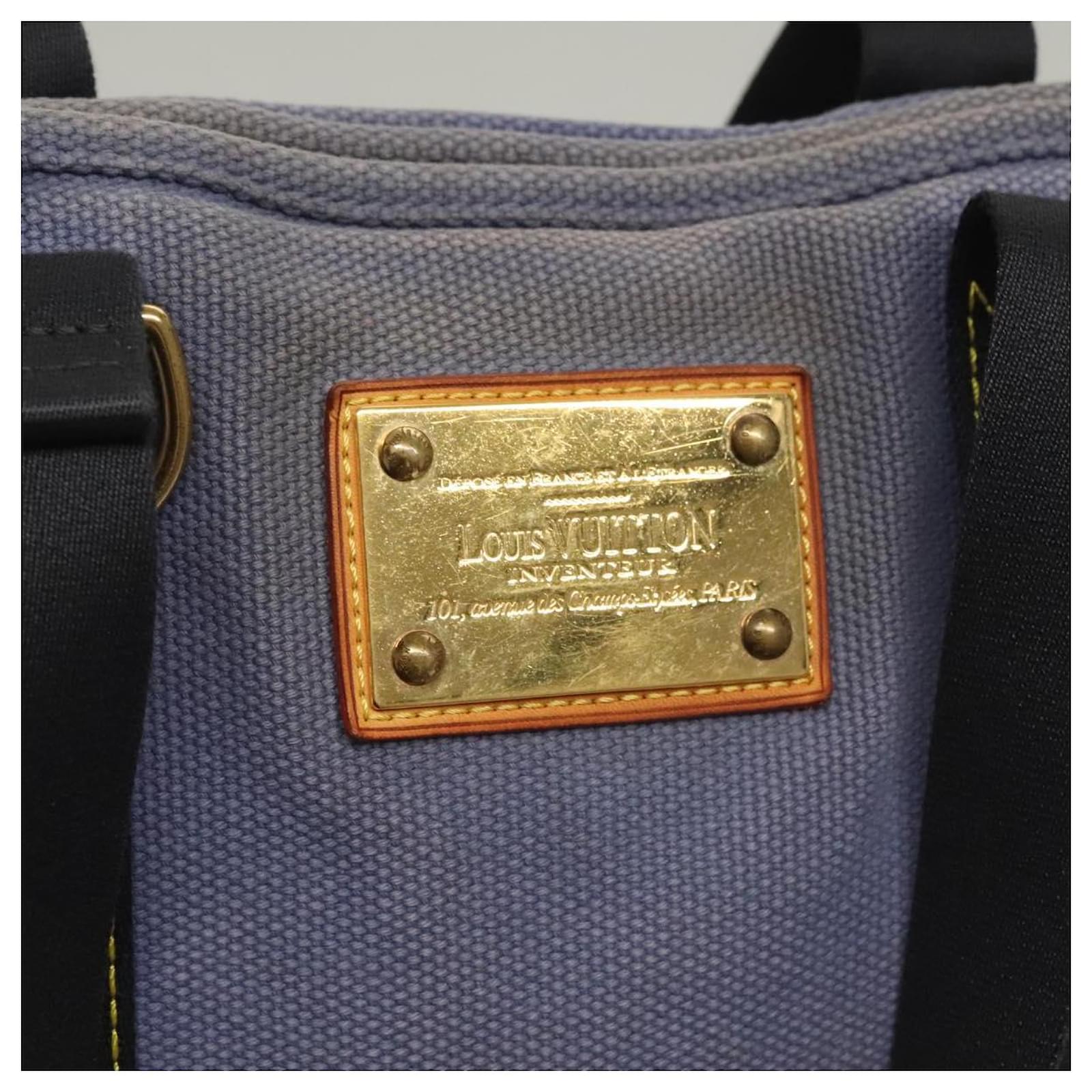 LOUIS VUITTON Antigua Cabas MM Tote Bag Blue M40087 LV Auth bs28097 Cloth  ref.2402826
