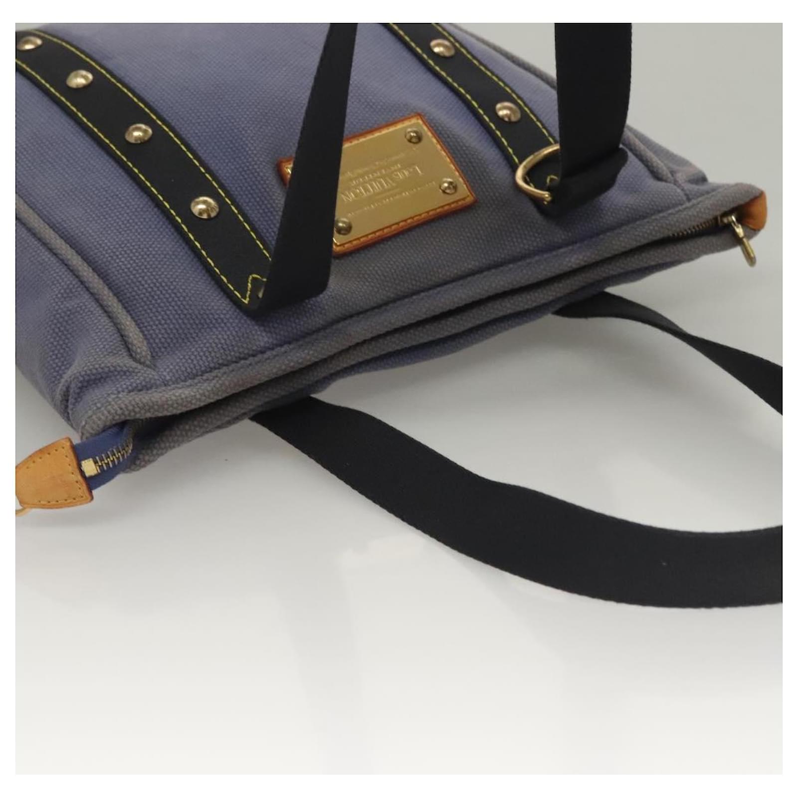 LOUIS VUITTON Antigua Cabas MM Tote Bag Blue M40087 LV Auth bs28097 Cloth  ref.2402826