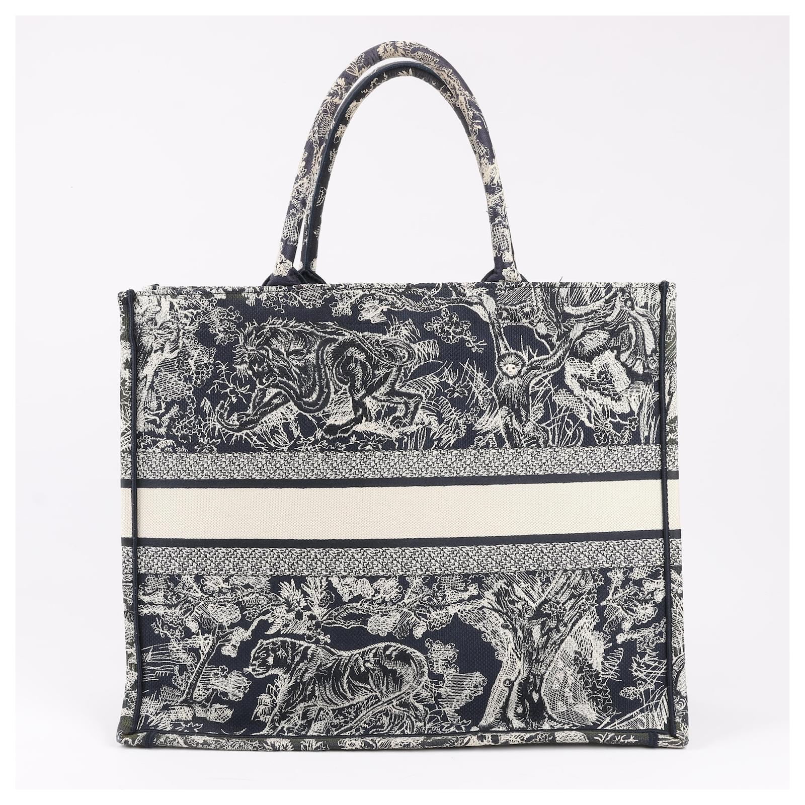 Große Canvas-Tote-Tasche mit Stickerei Christian Dior Toile Doo