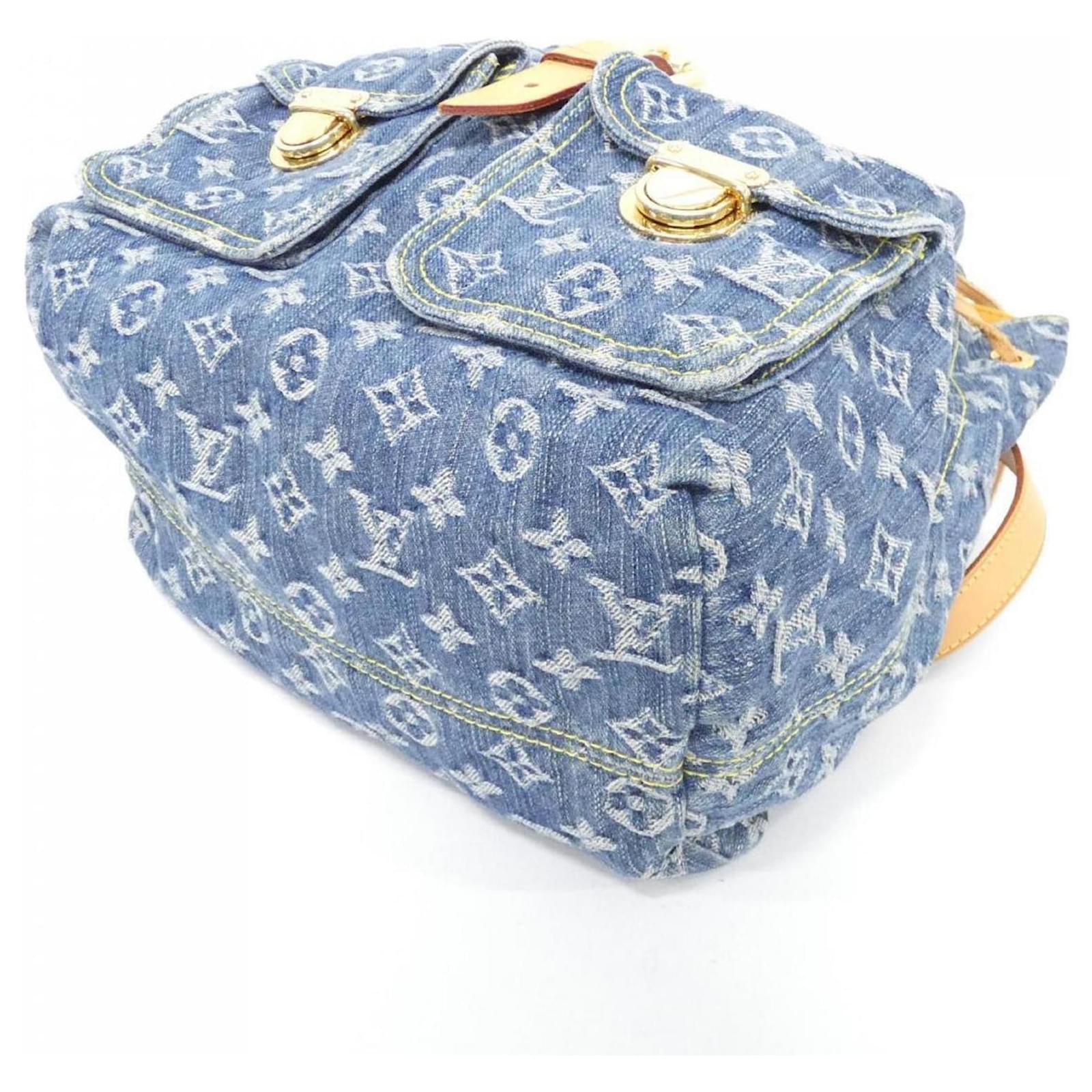 Louis Vuitton Monogram Denim Sac Ad GM Backpack Blue ref.2403430