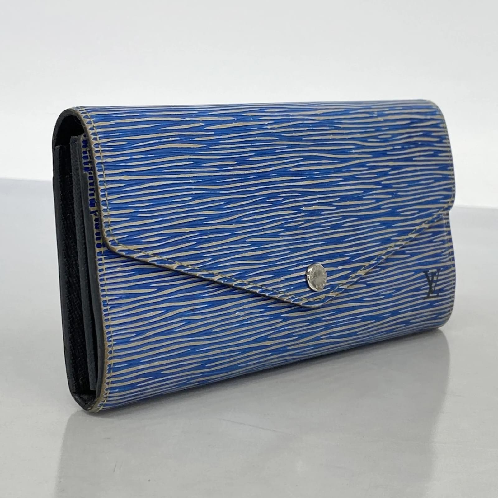 Louis Vuitton Epi Denim Portefeuille Sarah Wallet Blue  ref.2403685
