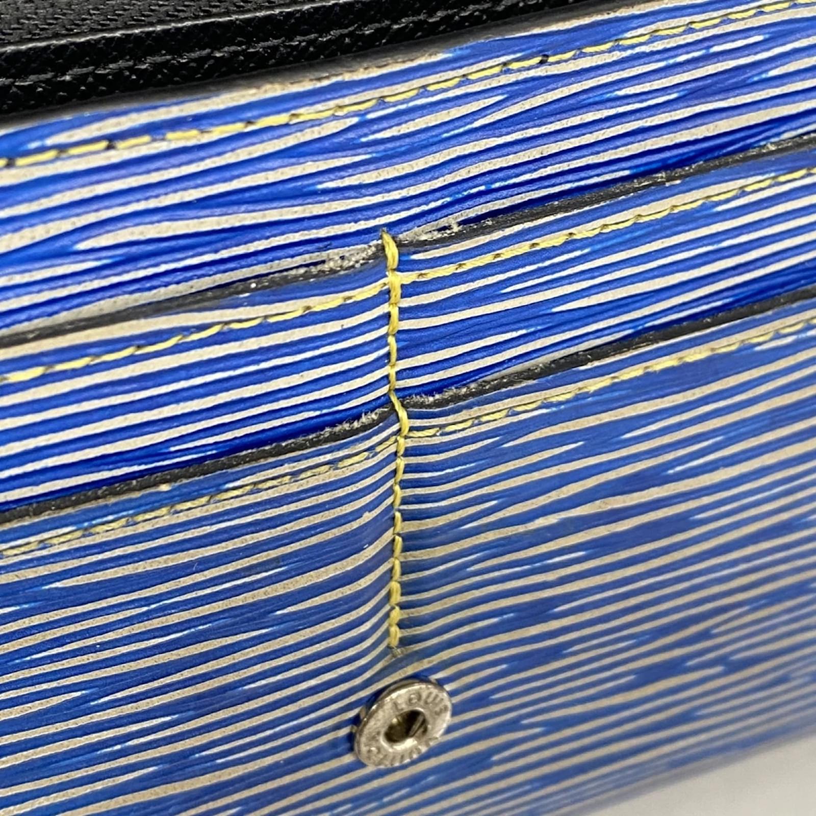 Louis Vuitton Epi Denim Portefeuille Sarah Wallet Blue  ref.2403685