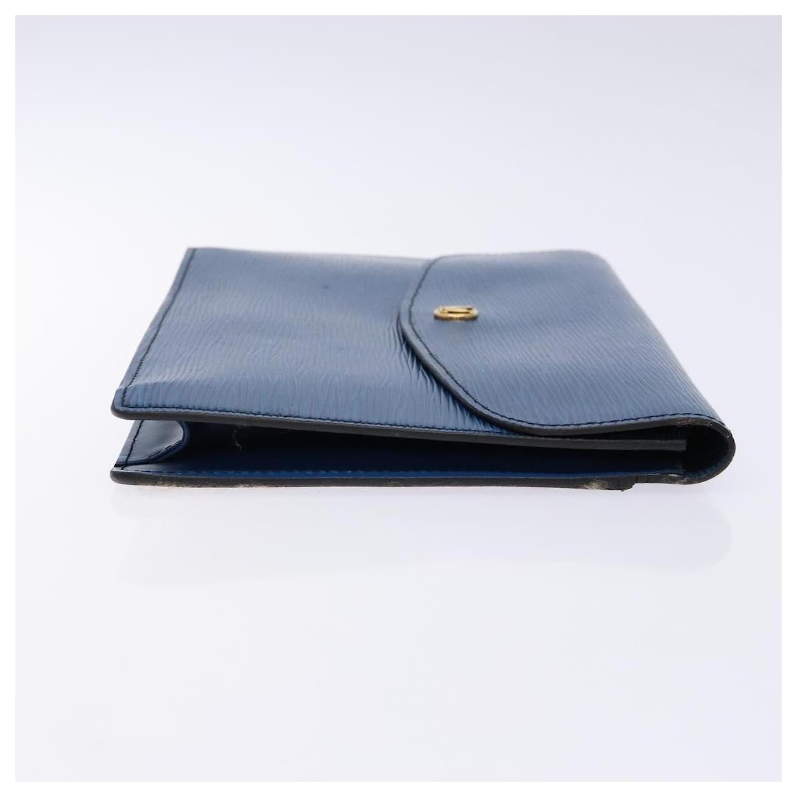 LOUIS VUITTON Epi Montaigne 27 Clutch Bag Blue M52655 LV Auth 135873 Leather ref.2404658