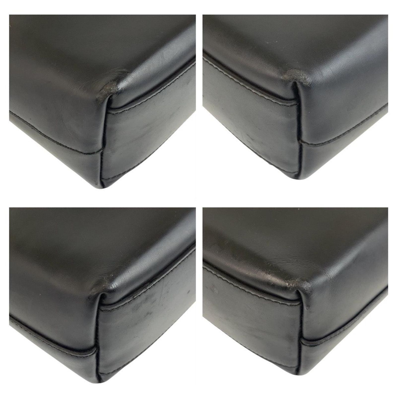 Prada Punching Logo Leather Tote Bag Black ref.JC2406120 (Sold 