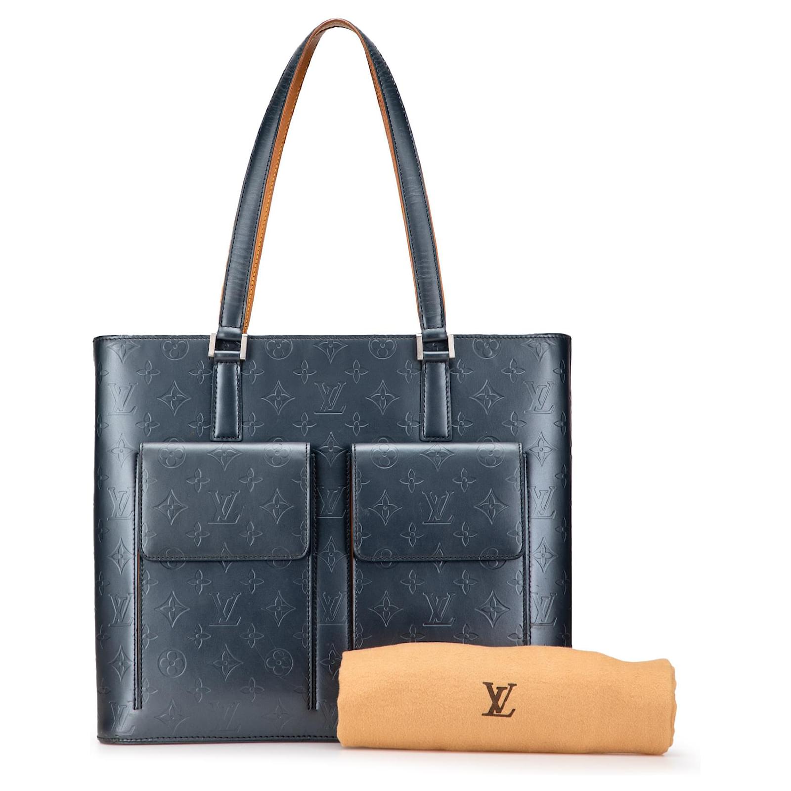 Louis Vuitton Blue Monogram Mat Wilwood Leather Pony-style calfskin ref.2407429