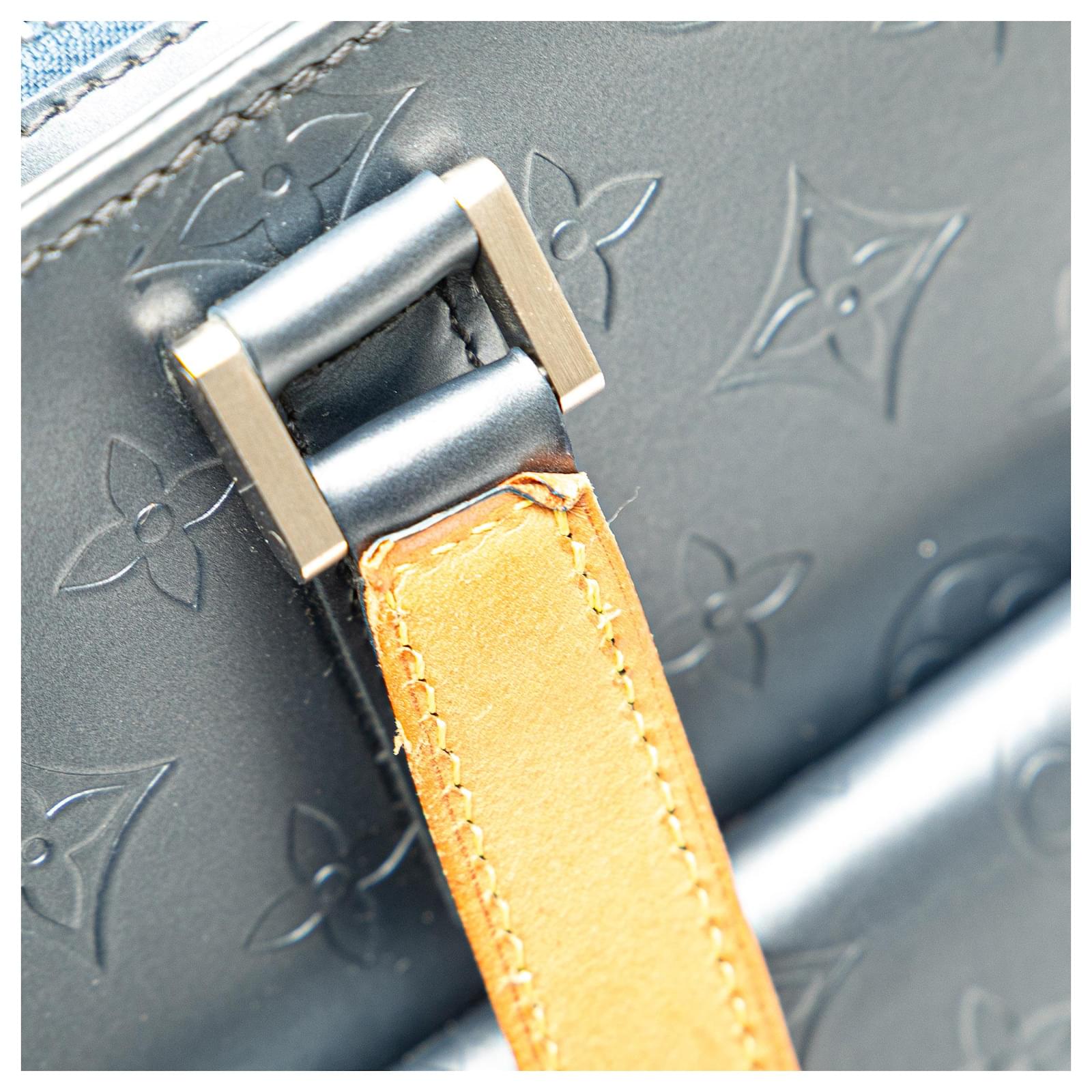 Louis Vuitton Blue Monogram Mat Wilwood Leather Pony-style calfskin ref.2407429