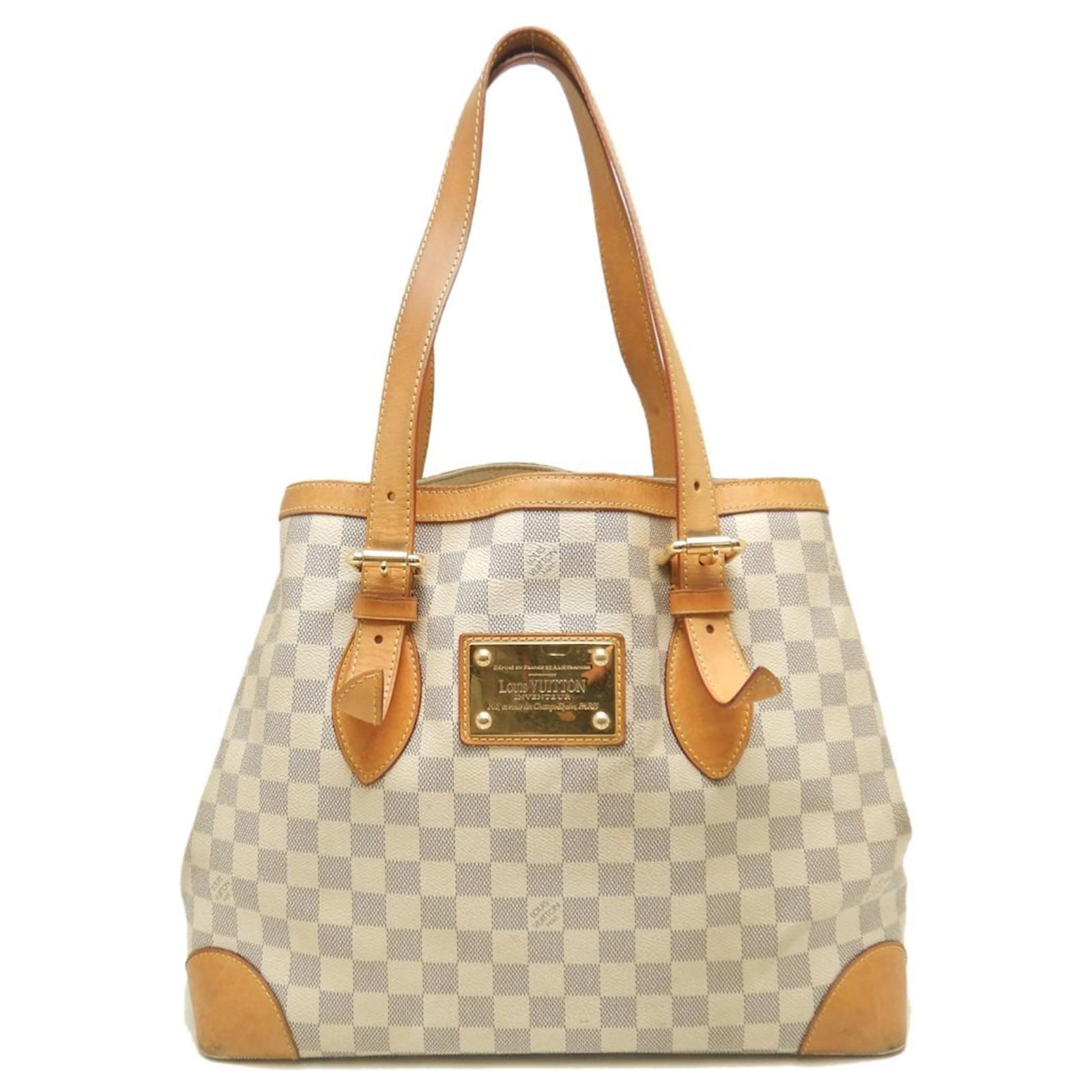 Louis Vuitton Damier Azur Hampstead MM Tote Bag Blue Plastic ref.2407900