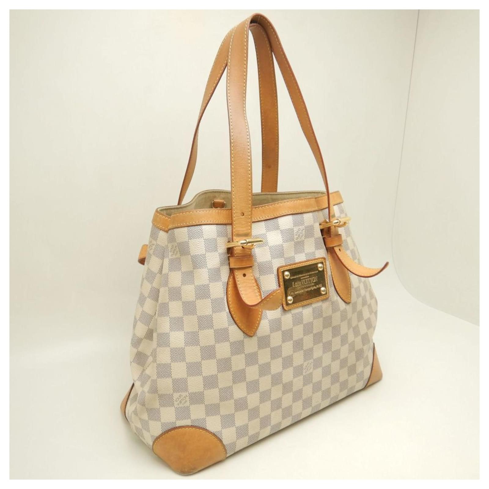 Louis Vuitton Damier Azur Hampstead MM Tote Bag Blue Plastic ref.2407900