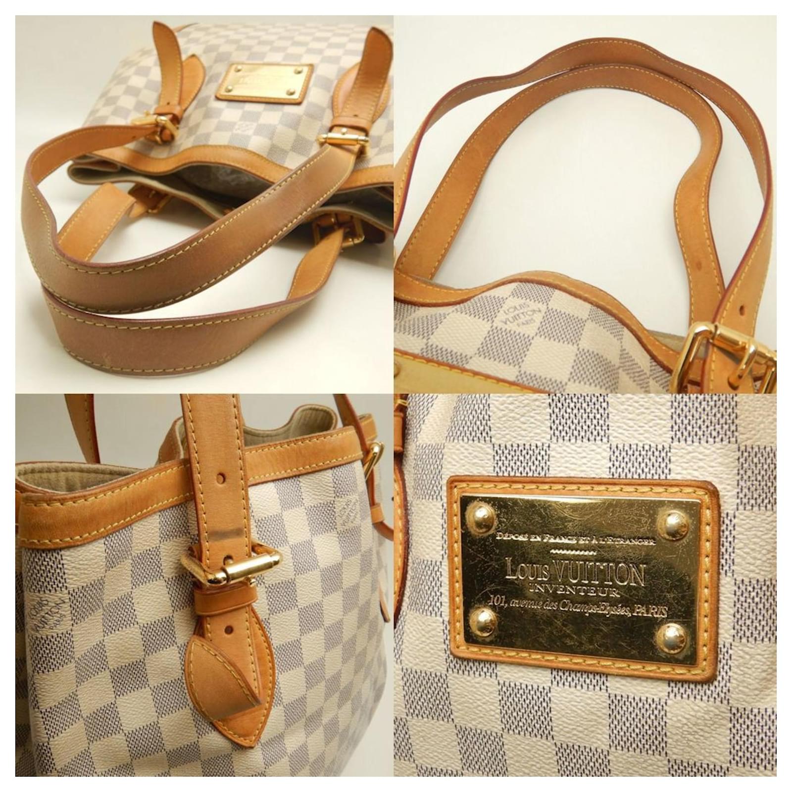 Louis Vuitton Damier Azur Hampstead MM Tote Bag Blue Plastic ref.2407900