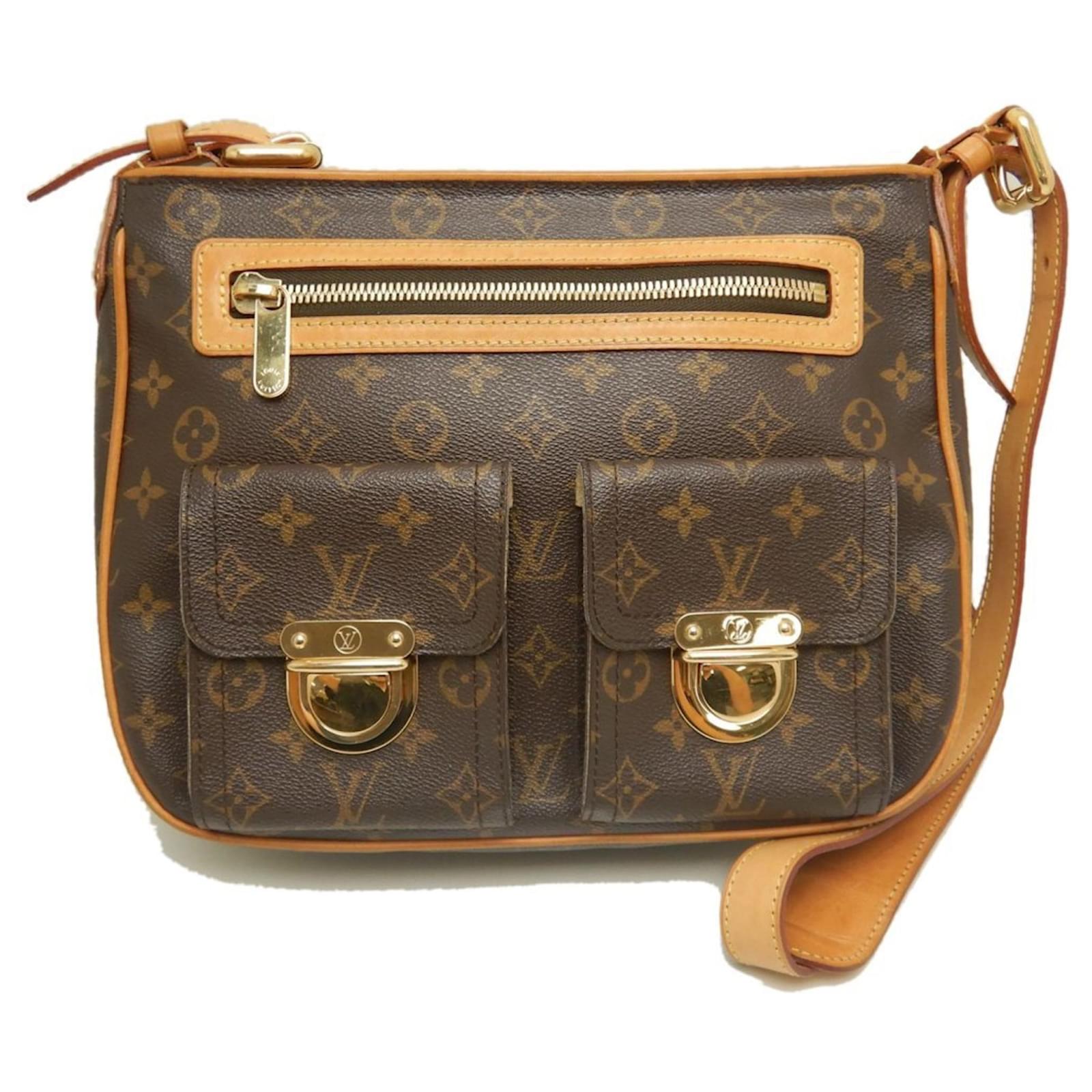 Louis Vuitton Monogram Hudson GM Shoulder Bag Brown Patent
