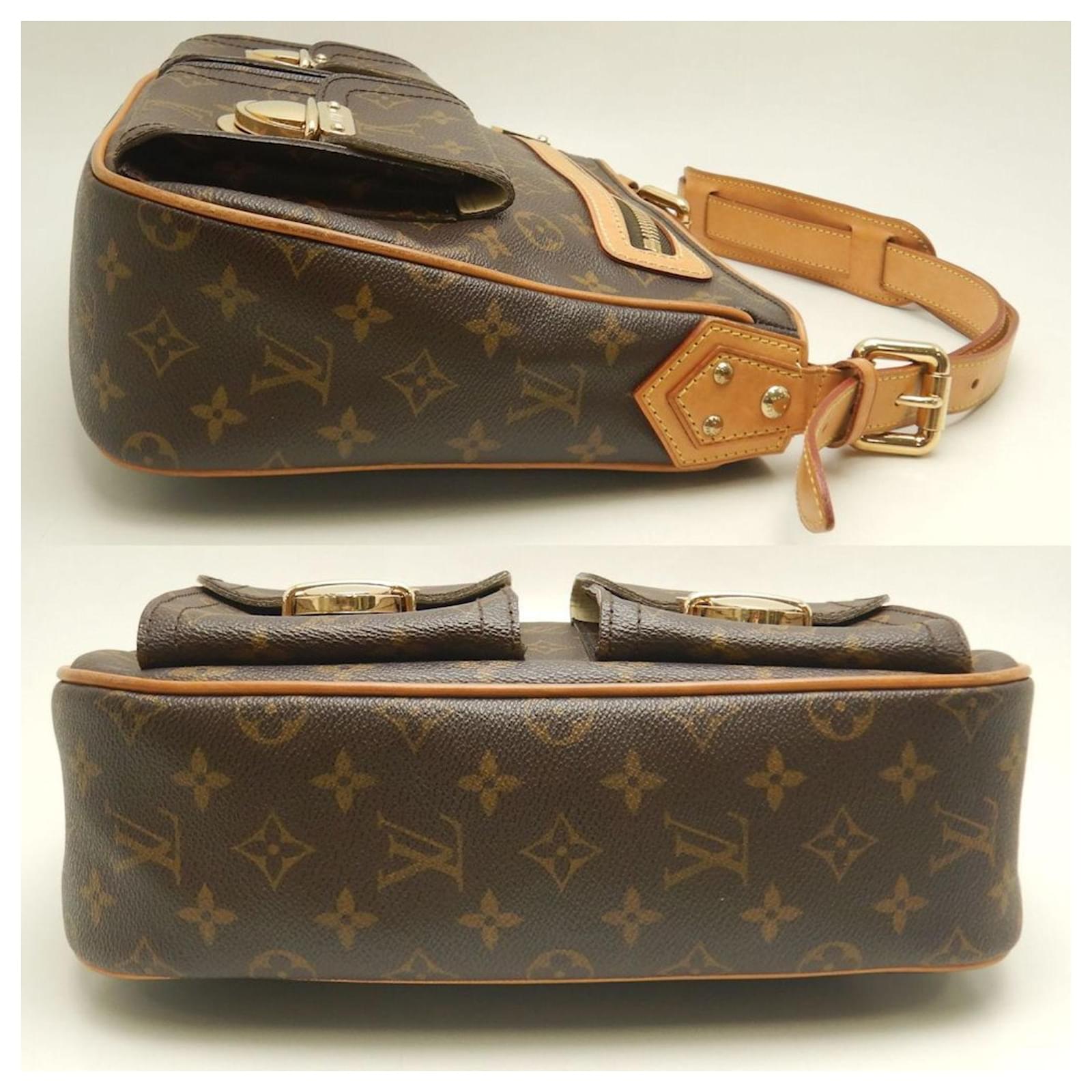 Louis Vuitton Monogram Hudson GM Shoulder Bag Brown Patent