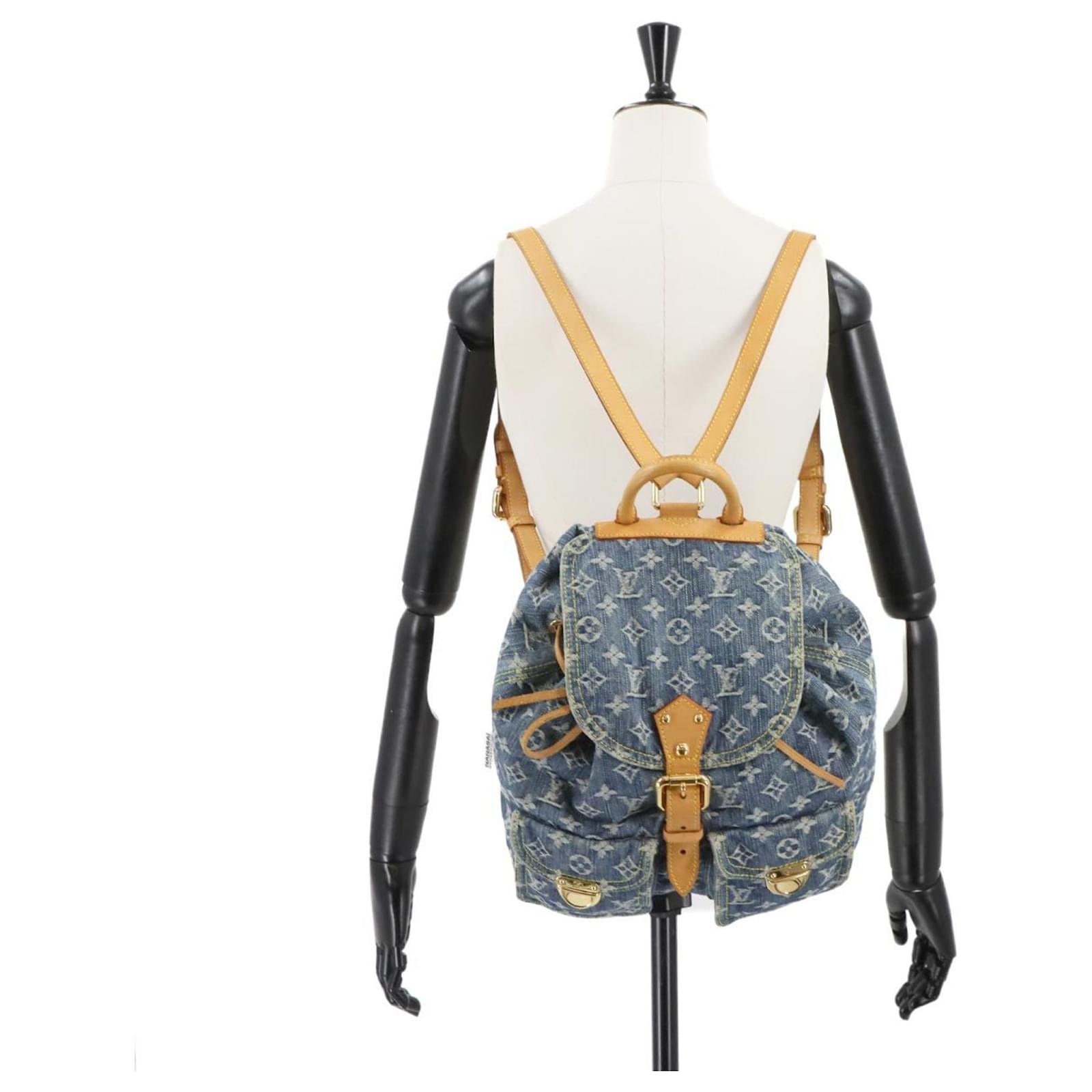 Louis Vuitton Monogram Denim Sac A Dos GM Backpack Blue ref.2408181