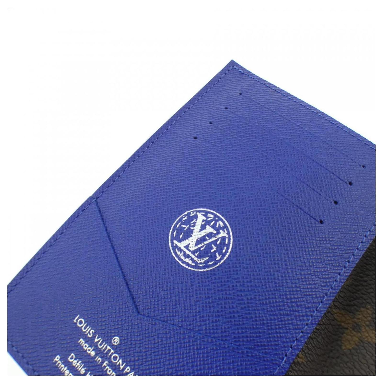 Louis Vuitton Damier Heritage Passport Cover Blue Green Cloth  ref.2408591