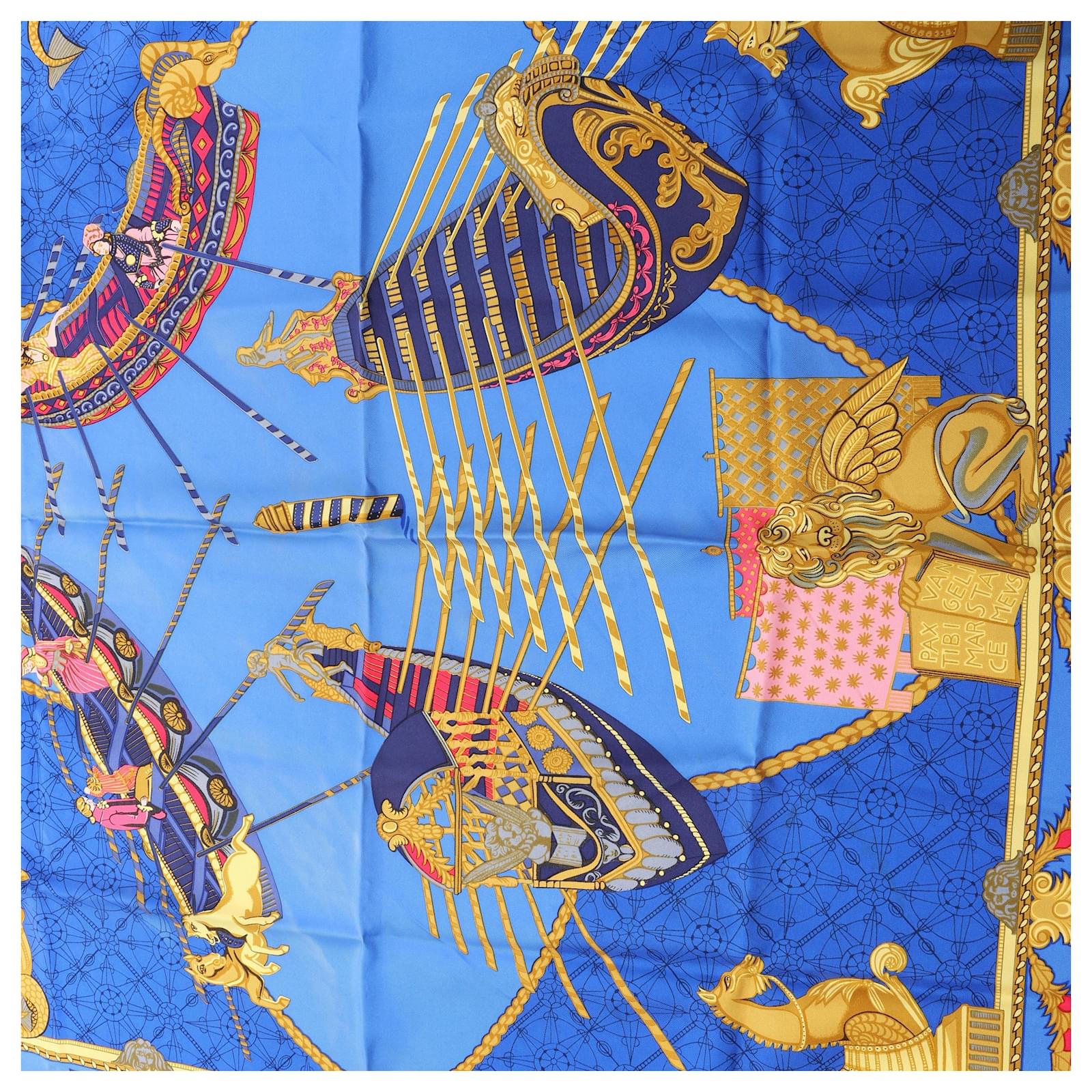 HERMES スカーフ　カレ90 Les Bissone De Venise Hermes Scarf 90 