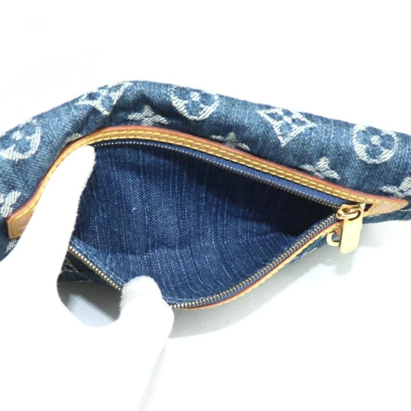 Louis Vuitton Pochette Plat Clutch Bag Blue Denim ref.2409658