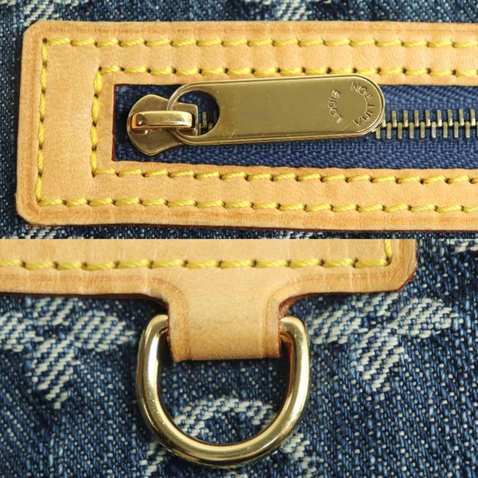 Louis Vuitton Pochette Plat Clutch Bag Blue Denim ref.2409658