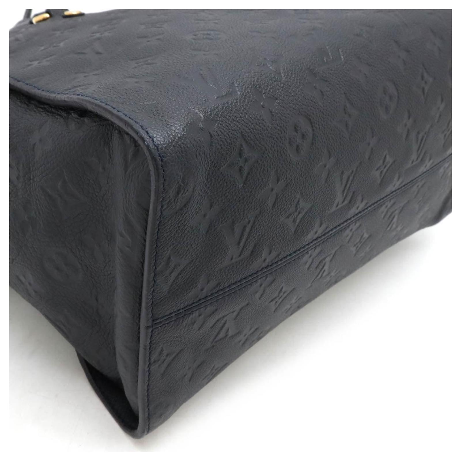 Louis Vuitton Monogram Empreinte Lumineuse PM Tote Bag Blue Leather Pony-style calfskin ref.2410622