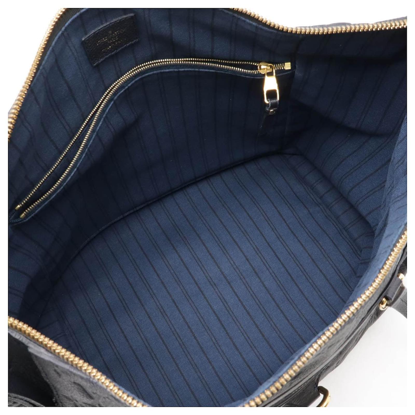 Louis Vuitton Monogram Empreinte Lumineuse PM Tote Blue Leather Pony-style calfskin ref.2411583