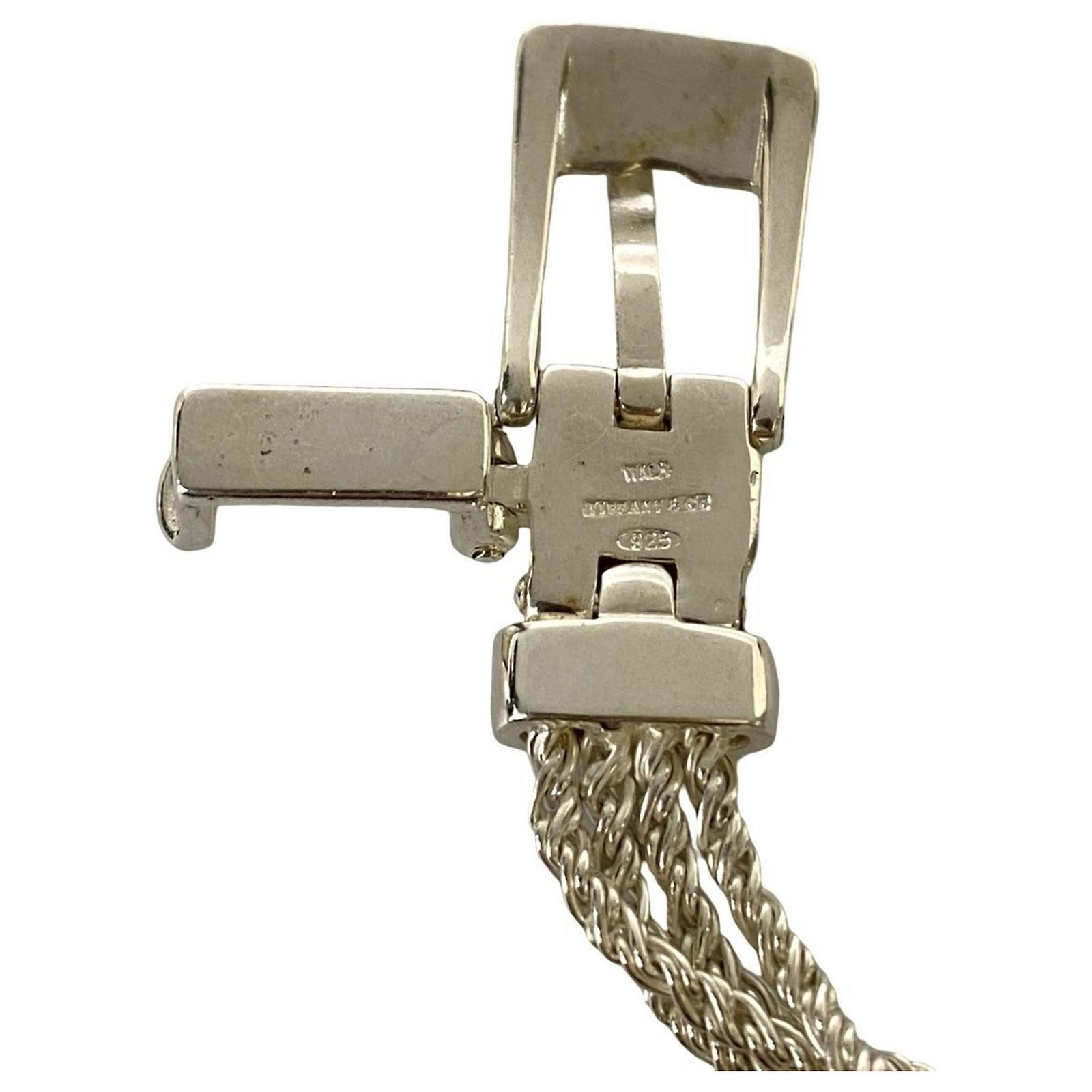 Tiffany & Co Tiffany T Rope Belt Necklace Silvery Silver ref  display picture 1