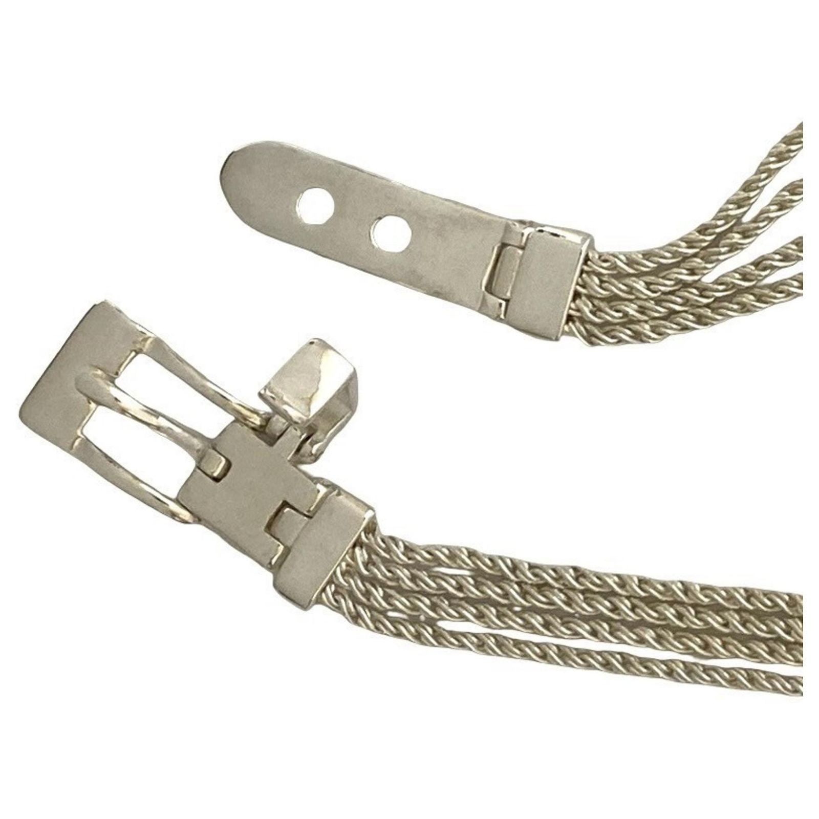 Tiffany & Co Tiffany T Rope Belt Necklace Silvery Silver ref  display picture 2