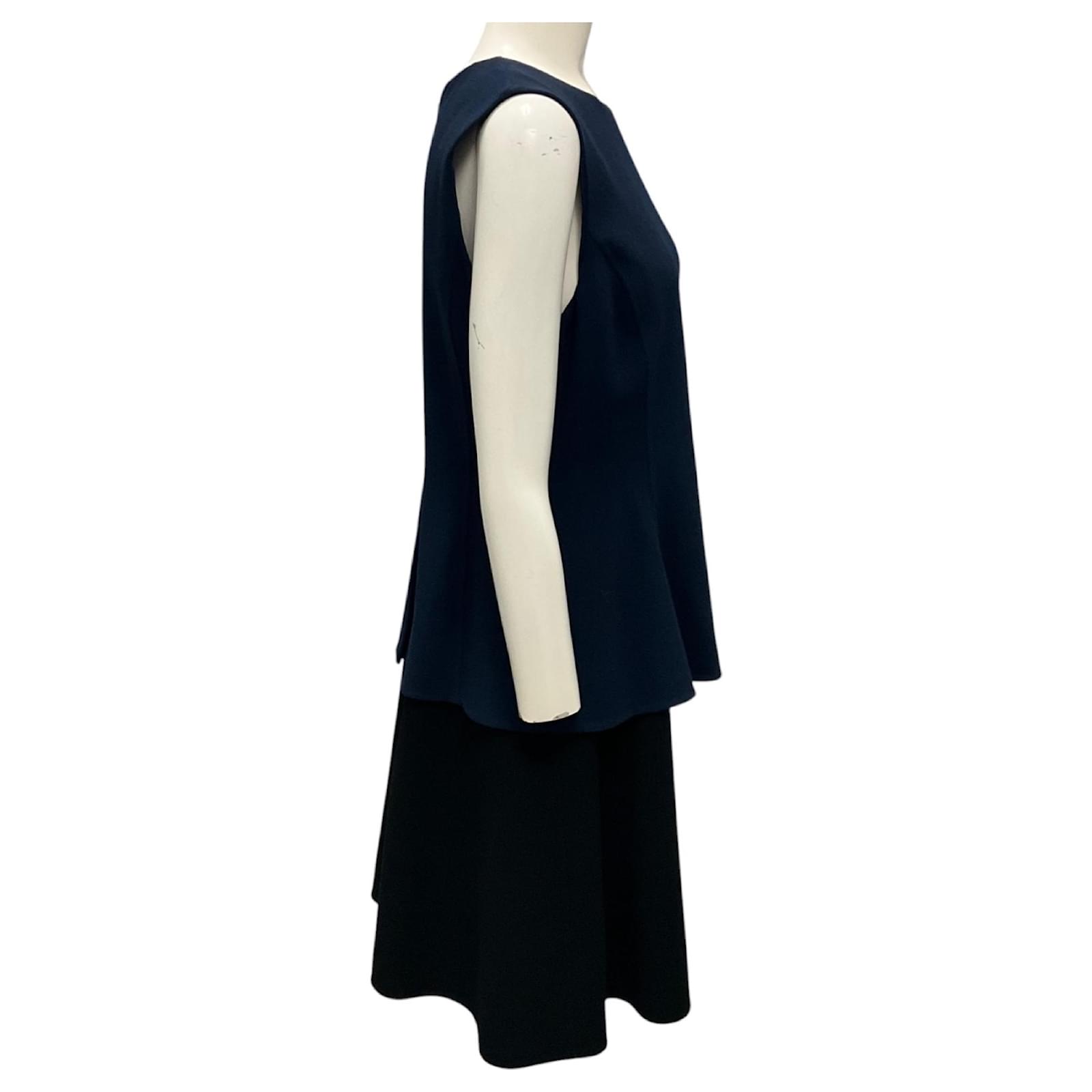 Robe Oscar De La Renta Noir - Ourlet Flare En Crêpe Laine Avec Pompons - Tailles 0 2 4 6