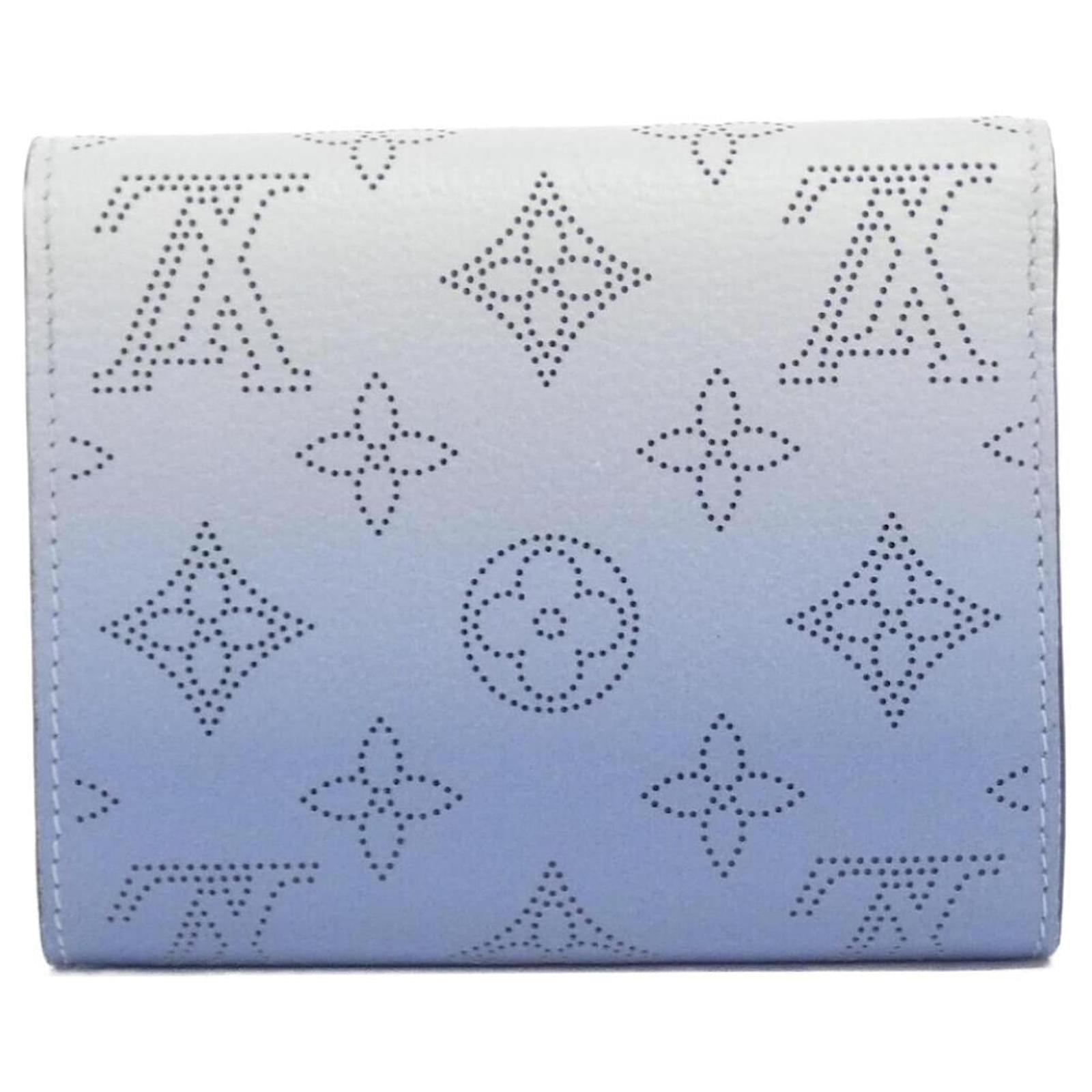 Louis Vuitton Mahina Portefeuille Iris Compact Wallet Light blue Leather  ref.2415148
