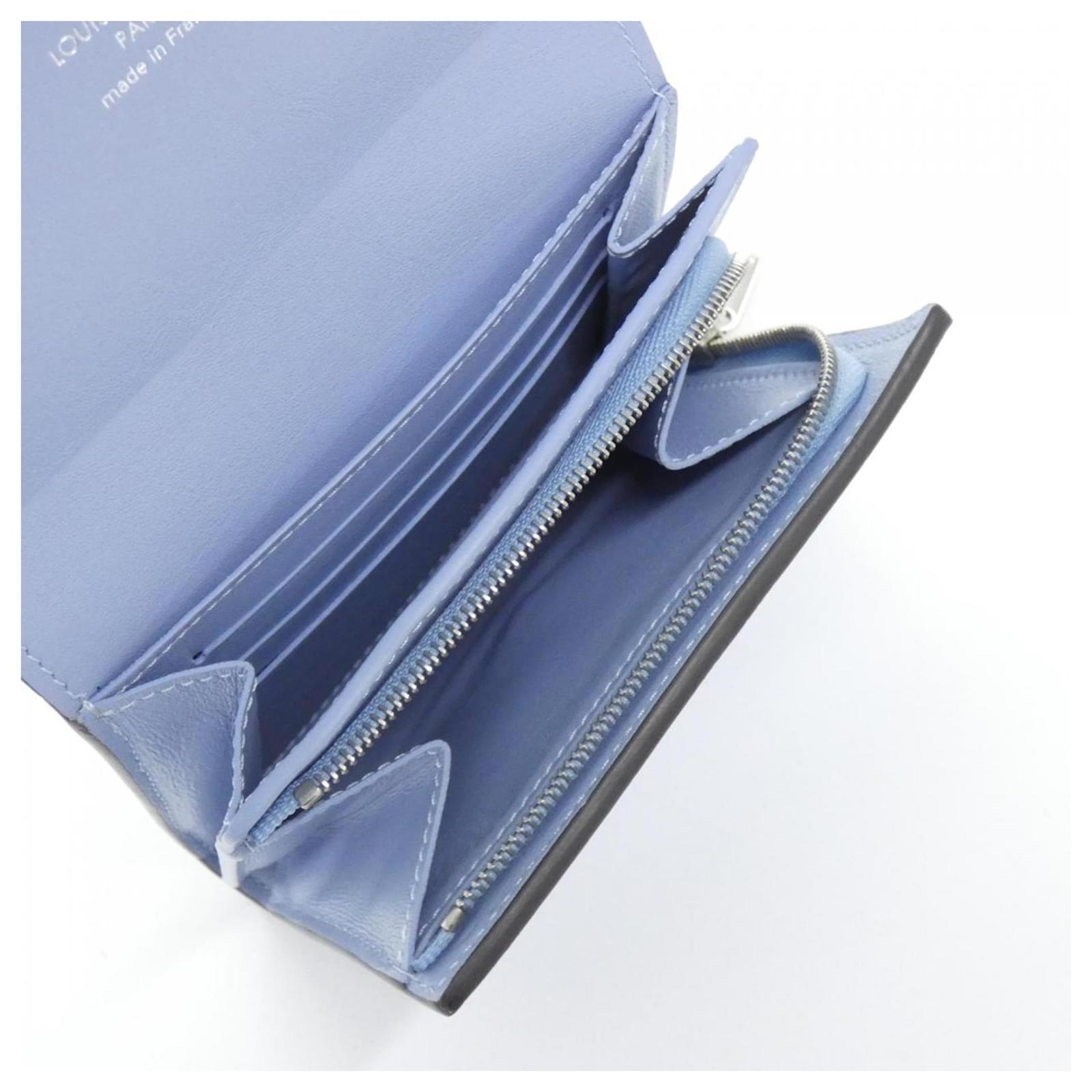 Louis Vuitton Mahina Portefeuille Iris Compact Wallet Light blue Leather  ref.2415148