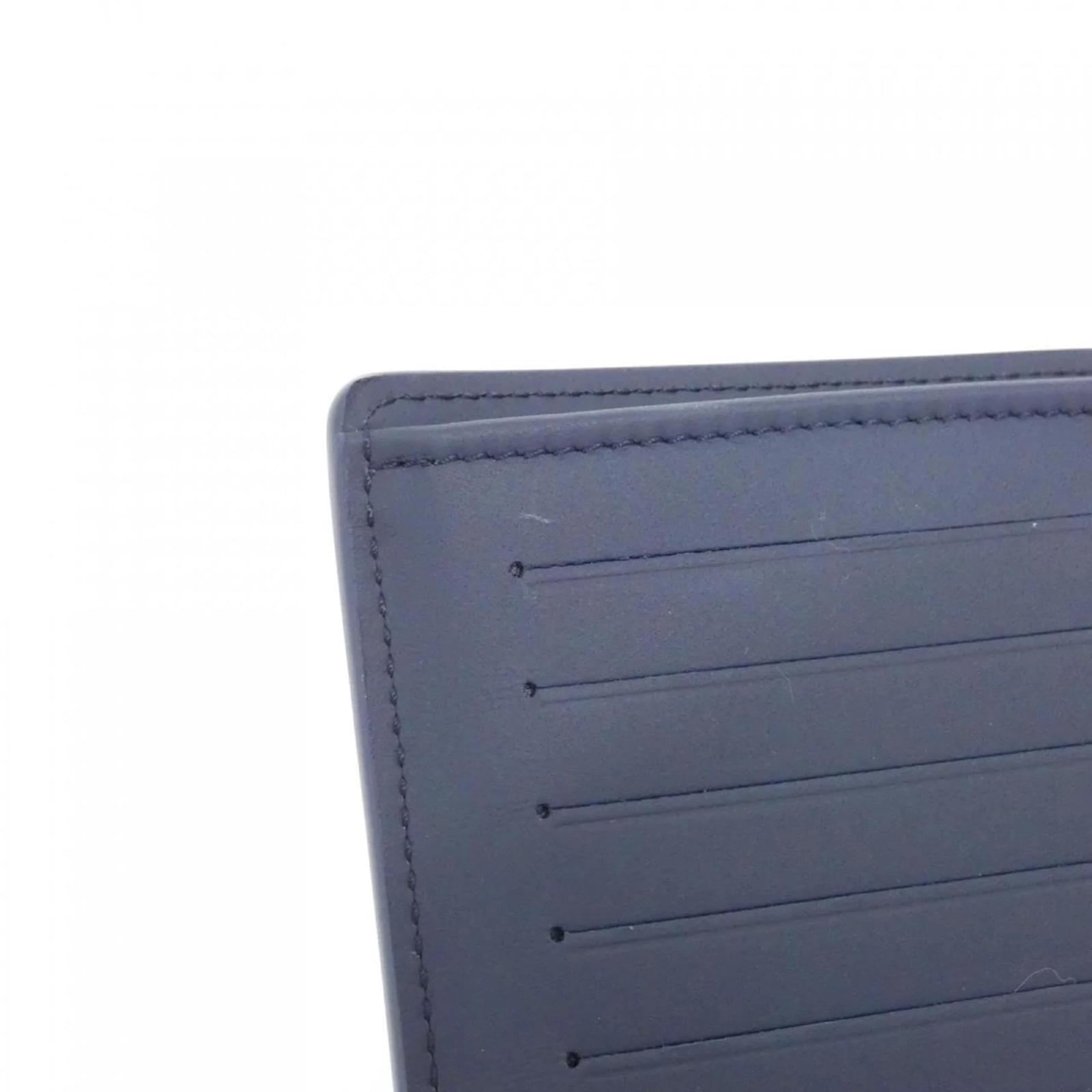Louis Vuitton LV Aerogramme Portefeuille Brazza Wallet Navy blue Leather  ref.2415153