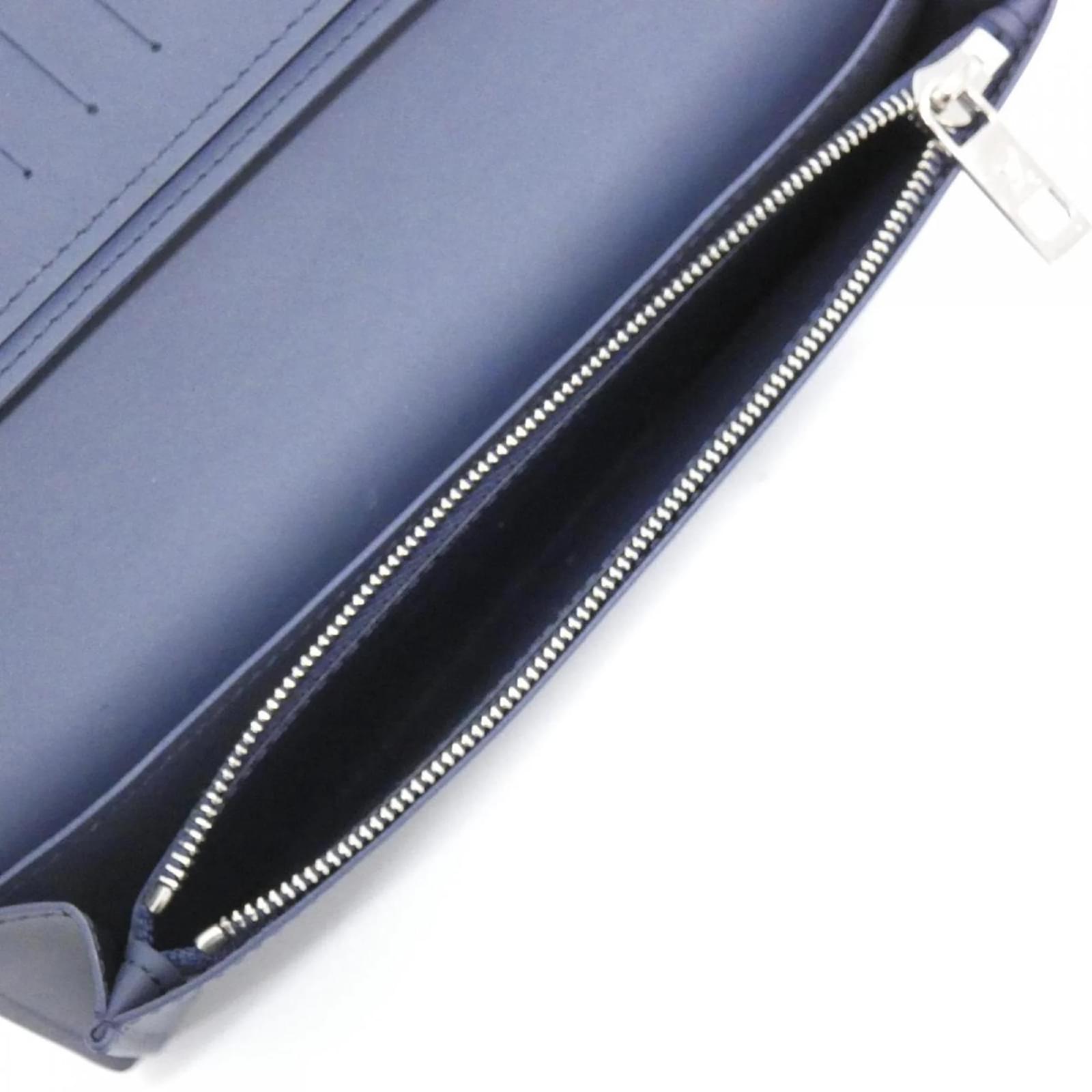 Louis Vuitton LV Aerogramme Portefeuille Brazza Wallet Navy blue Leather  ref.2415153
