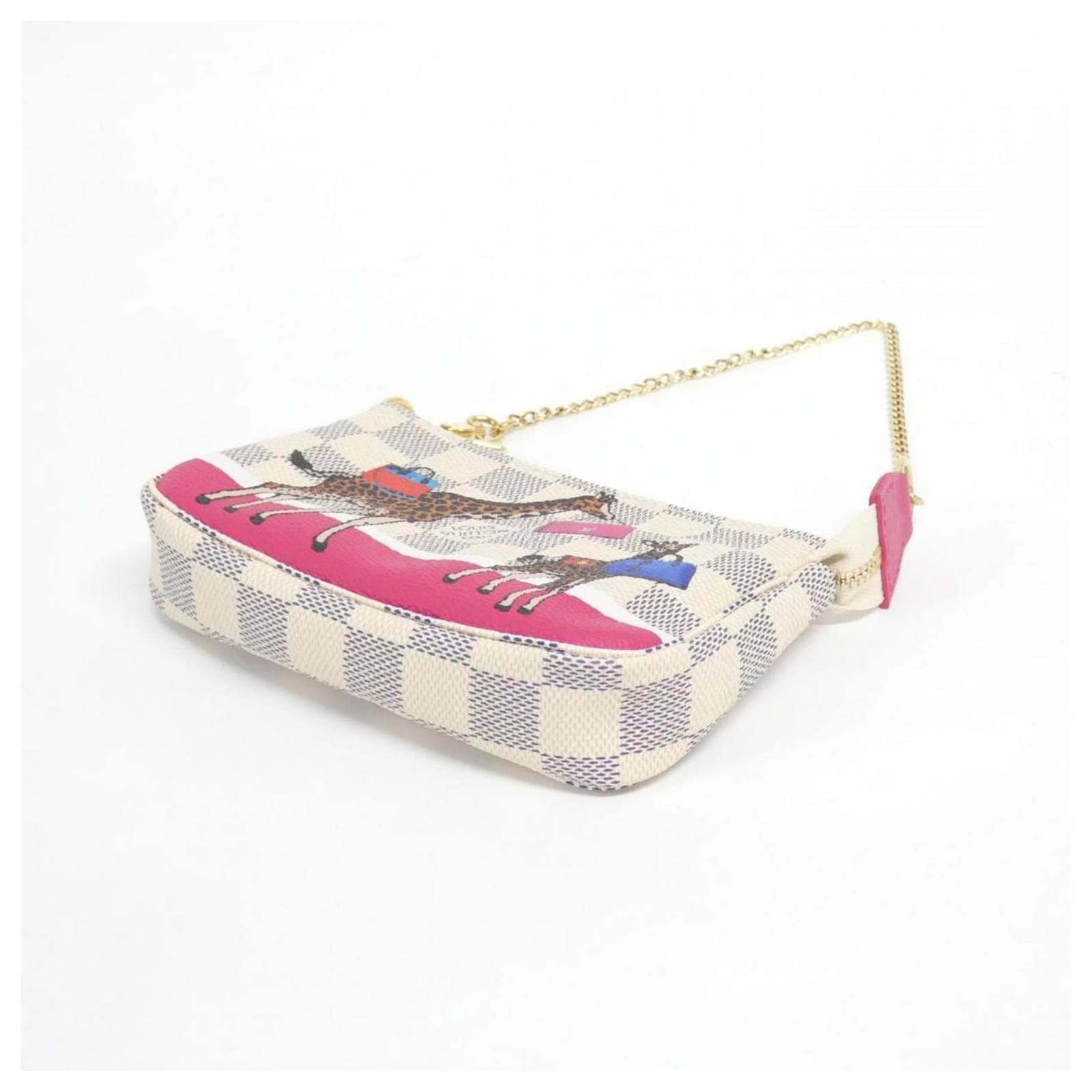 Louis Vuitton Damier Azur Mini Pochette Accessoires Blue Cloth ref.2415262