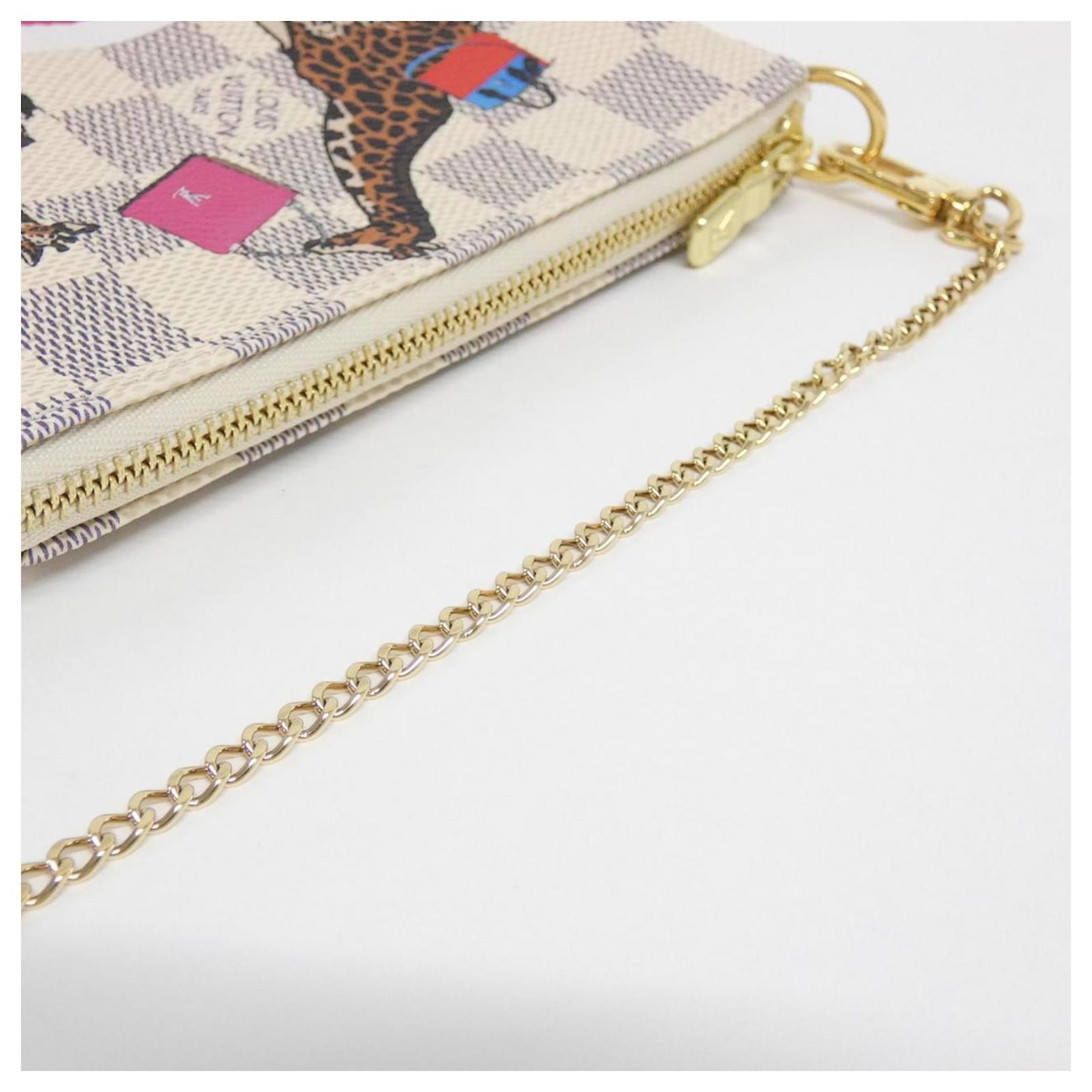 Louis Vuitton Damier Azur Mini Pochette Accessoires Blue Cloth ref.2415262