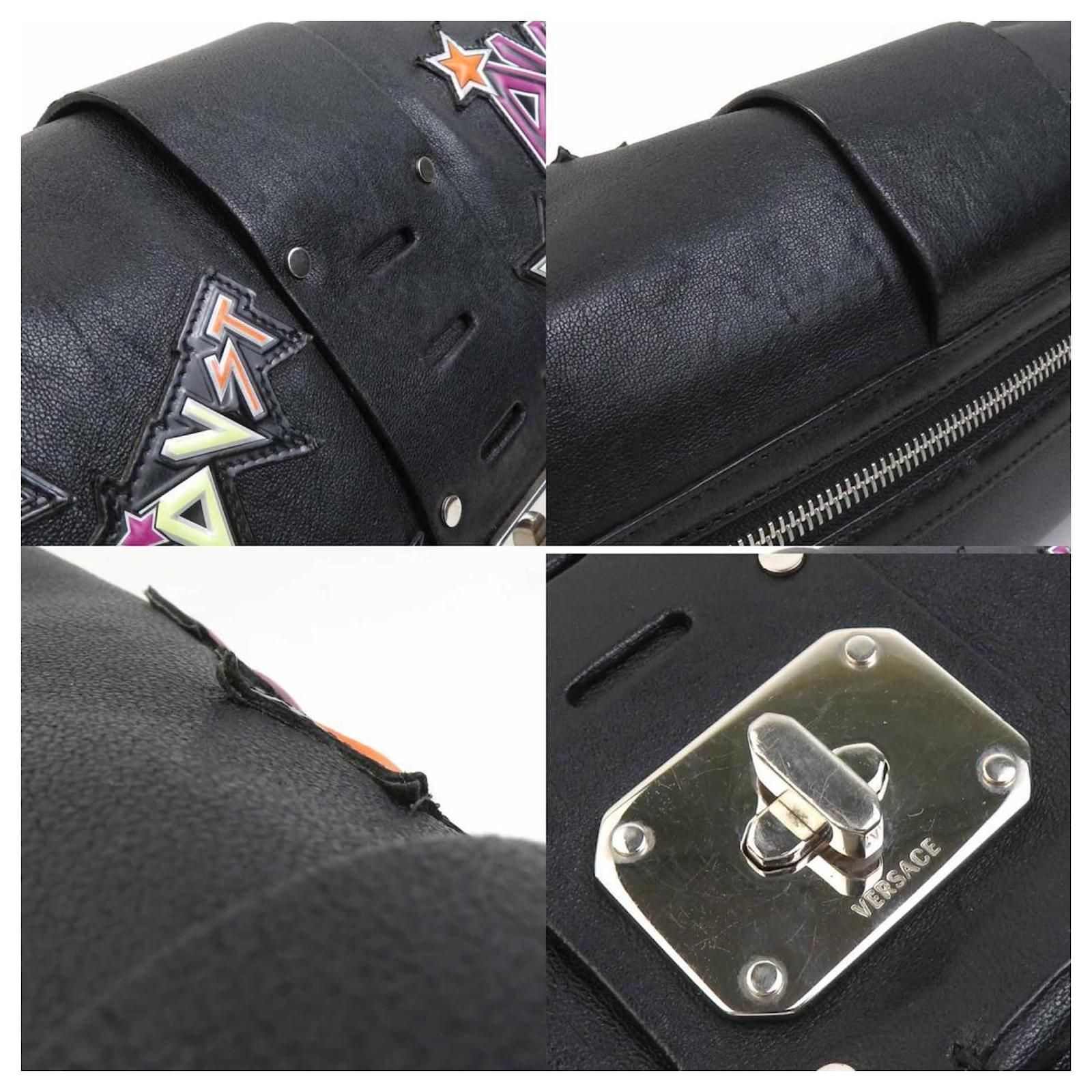 Versace 2-Way Shoulder Bag Black Multiple colors Leather ref Versace 2-Way Shoulder Bag Black Multiple colors Leather ref