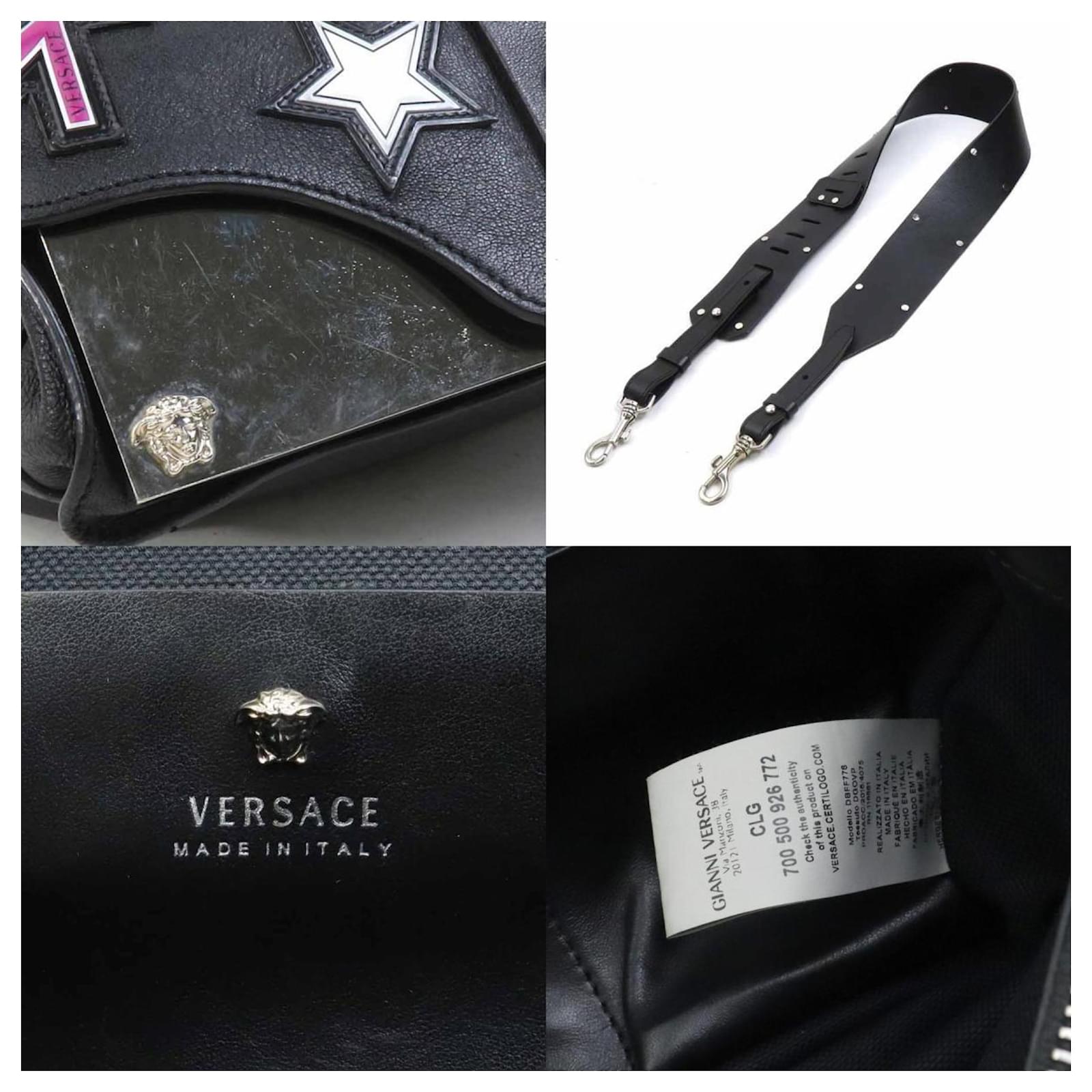 Versace 2-Way Shoulder Bag Black Multiple colors Leather ref Versace 2-Way Shoulder Bag Black Multiple colors Leather ref