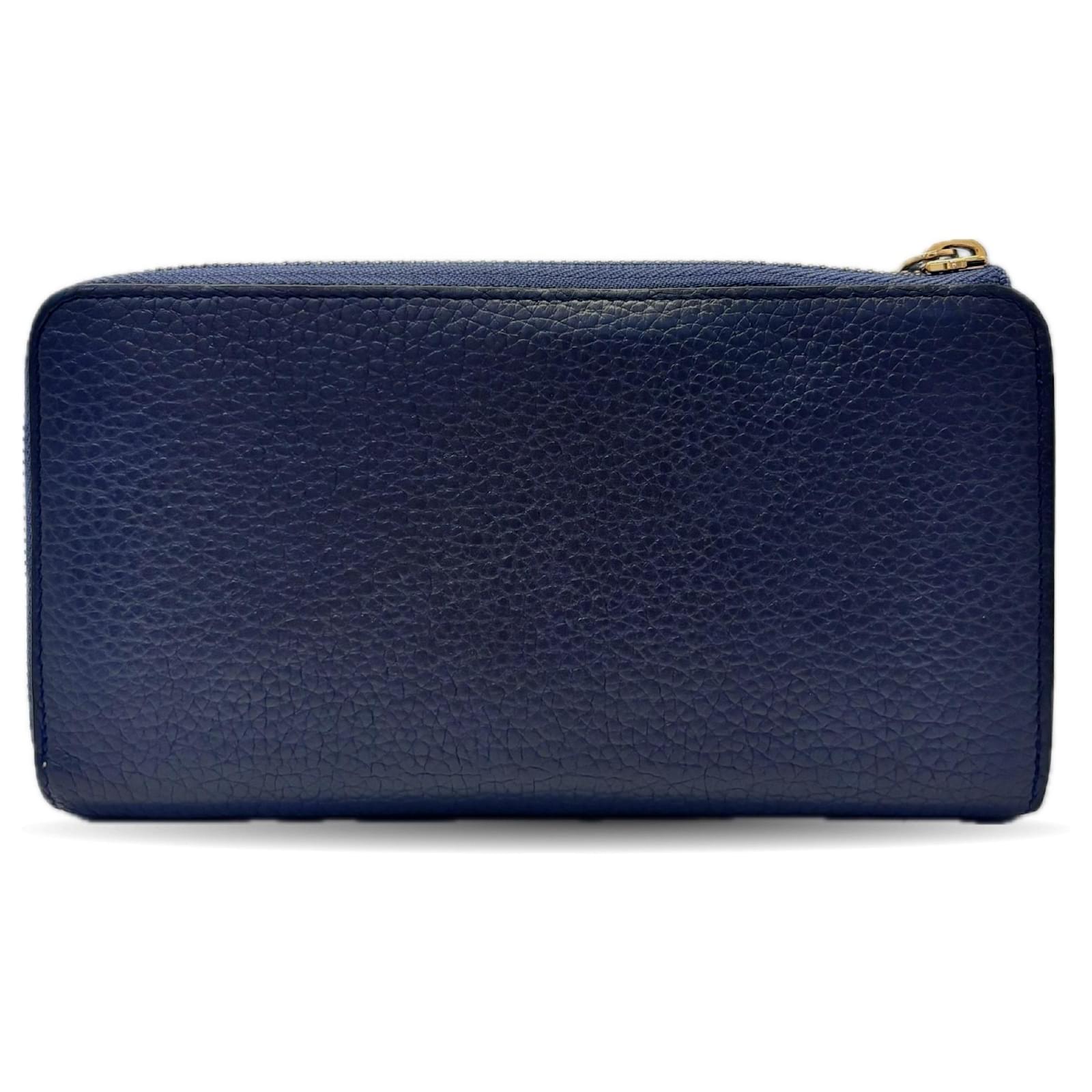 Louis Vuitton Portefeuille Comete Long Wallet Navy blue Leather  ref.2416562