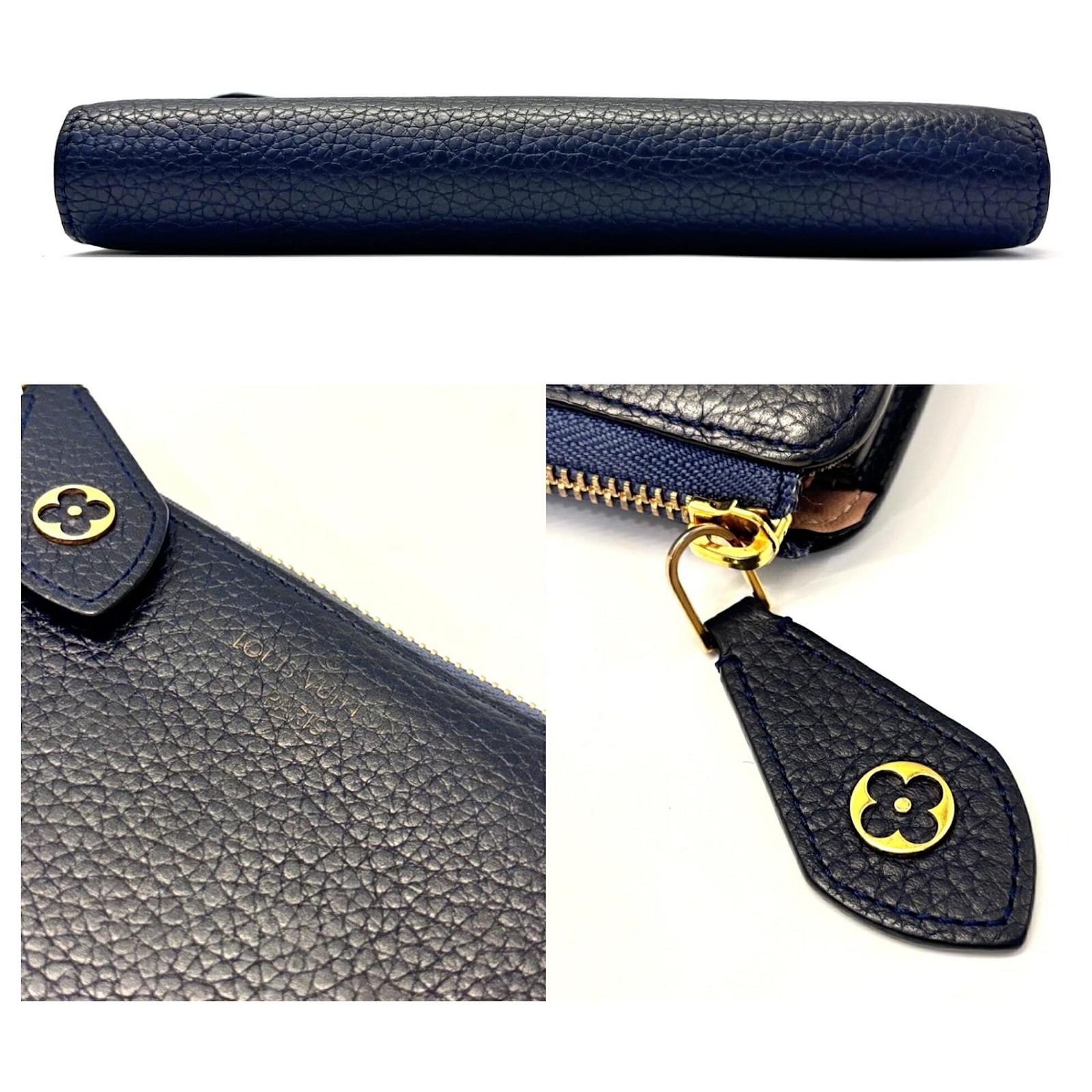 Louis Vuitton Portefeuille Comete Long Wallet Navy blue Leather  ref.2416562