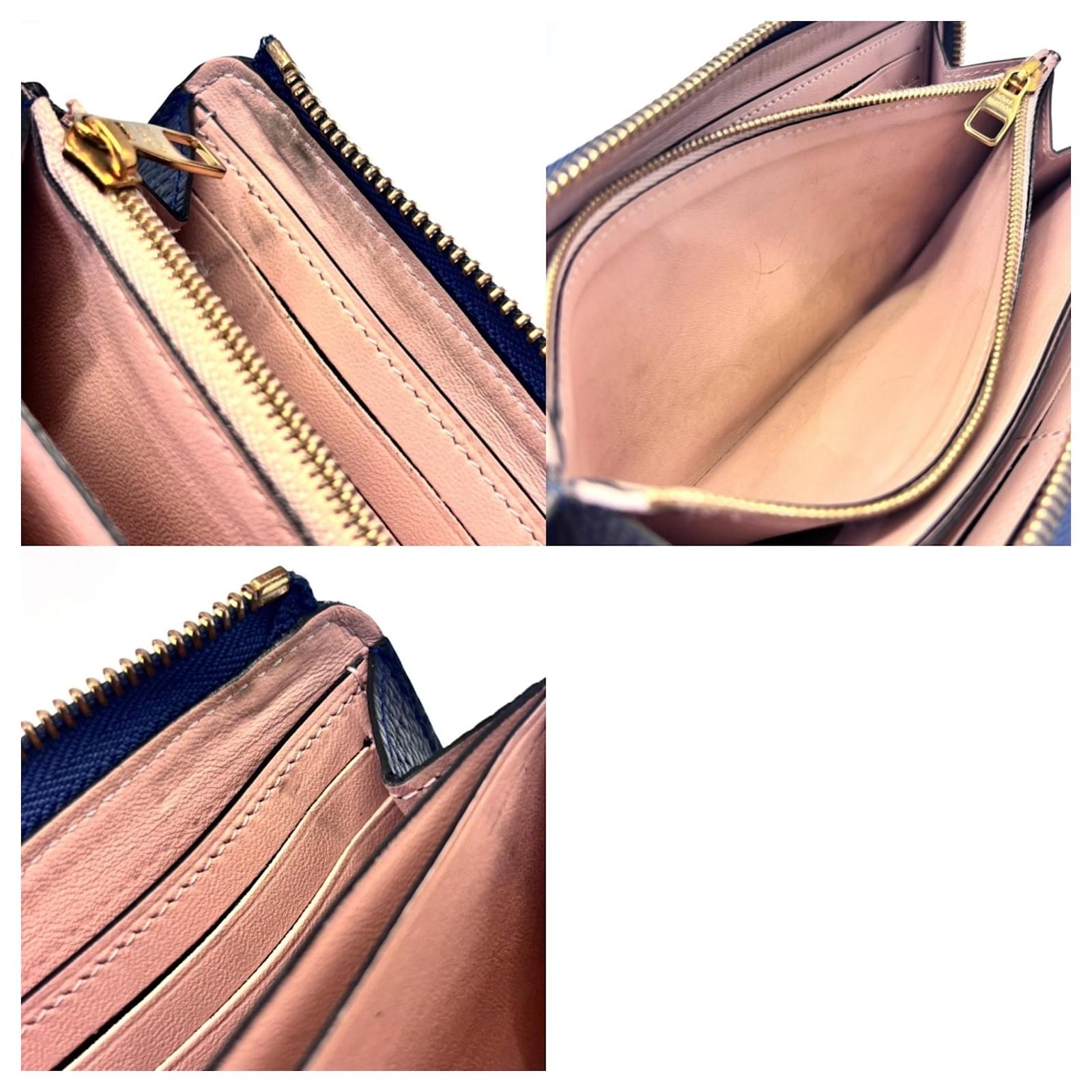 Louis Vuitton Portefeuille Comete Long Wallet Navy blue Leather  ref.2416562