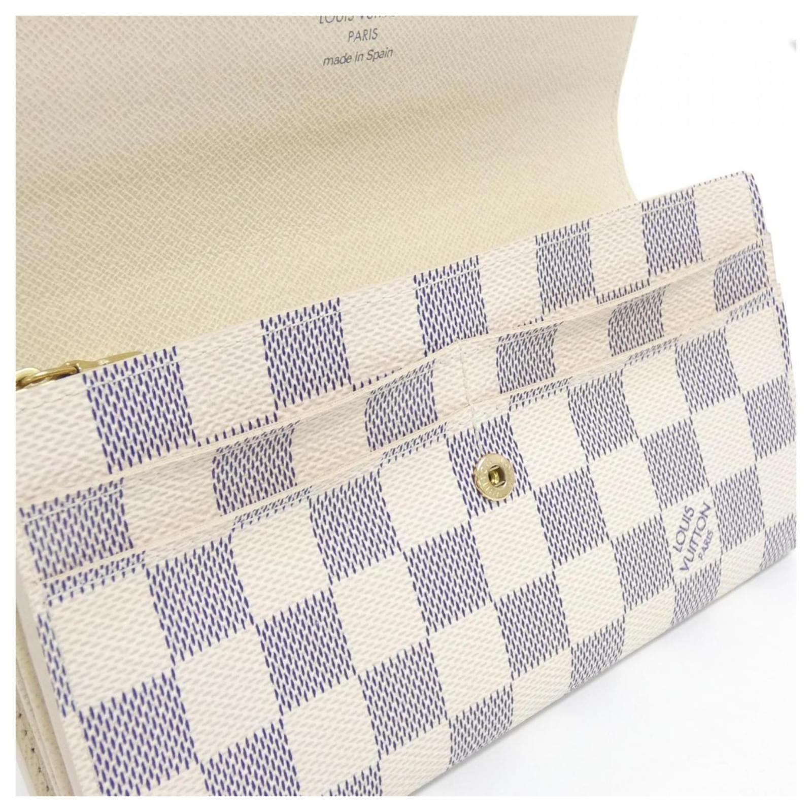 Louis Vuitton Damier Azur Portefeuille Sarah Wallet Blue Cloth  ref.2416792