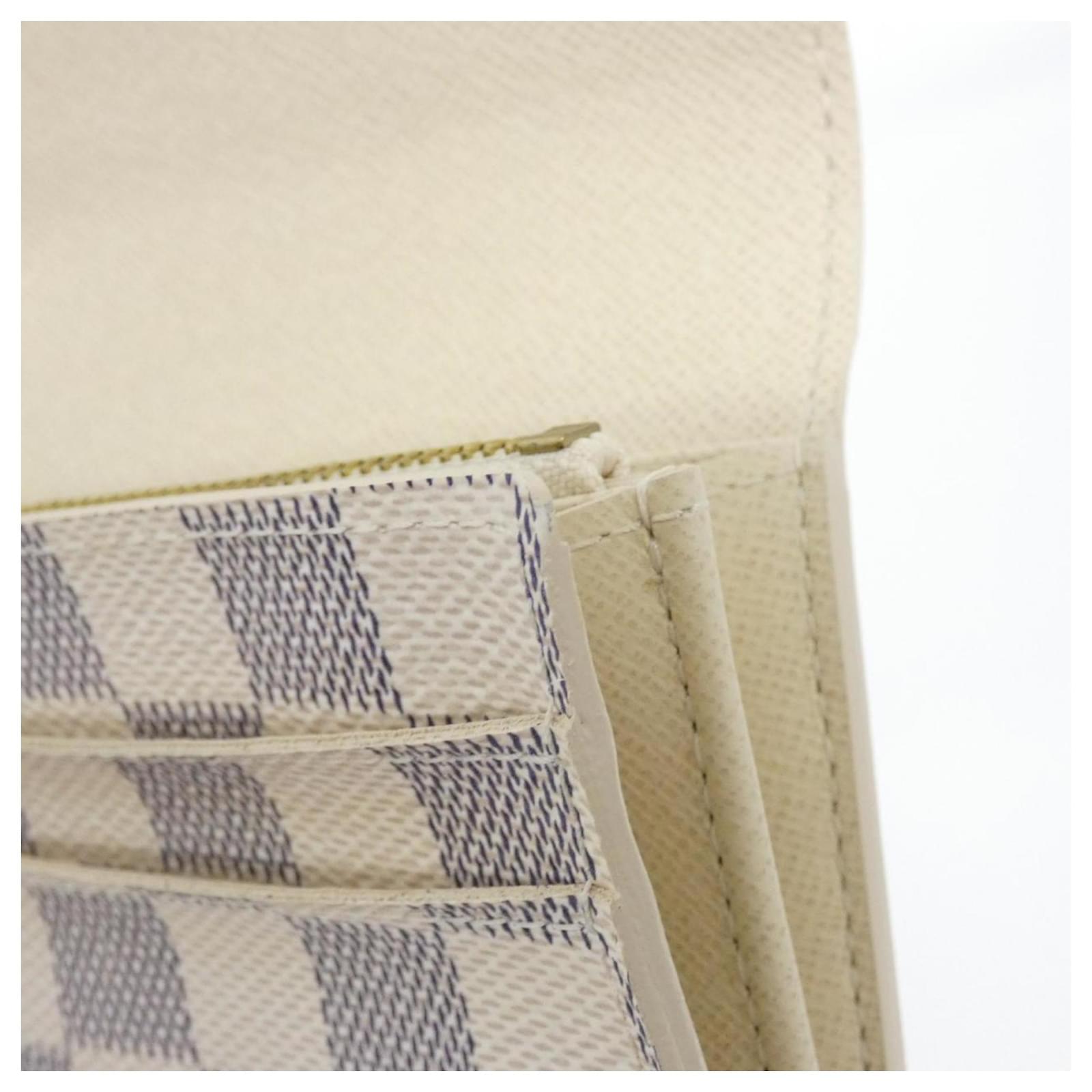 Louis Vuitton Damier Azur Portefeuille Sarah Wallet Blue Cloth  ref.2416792
