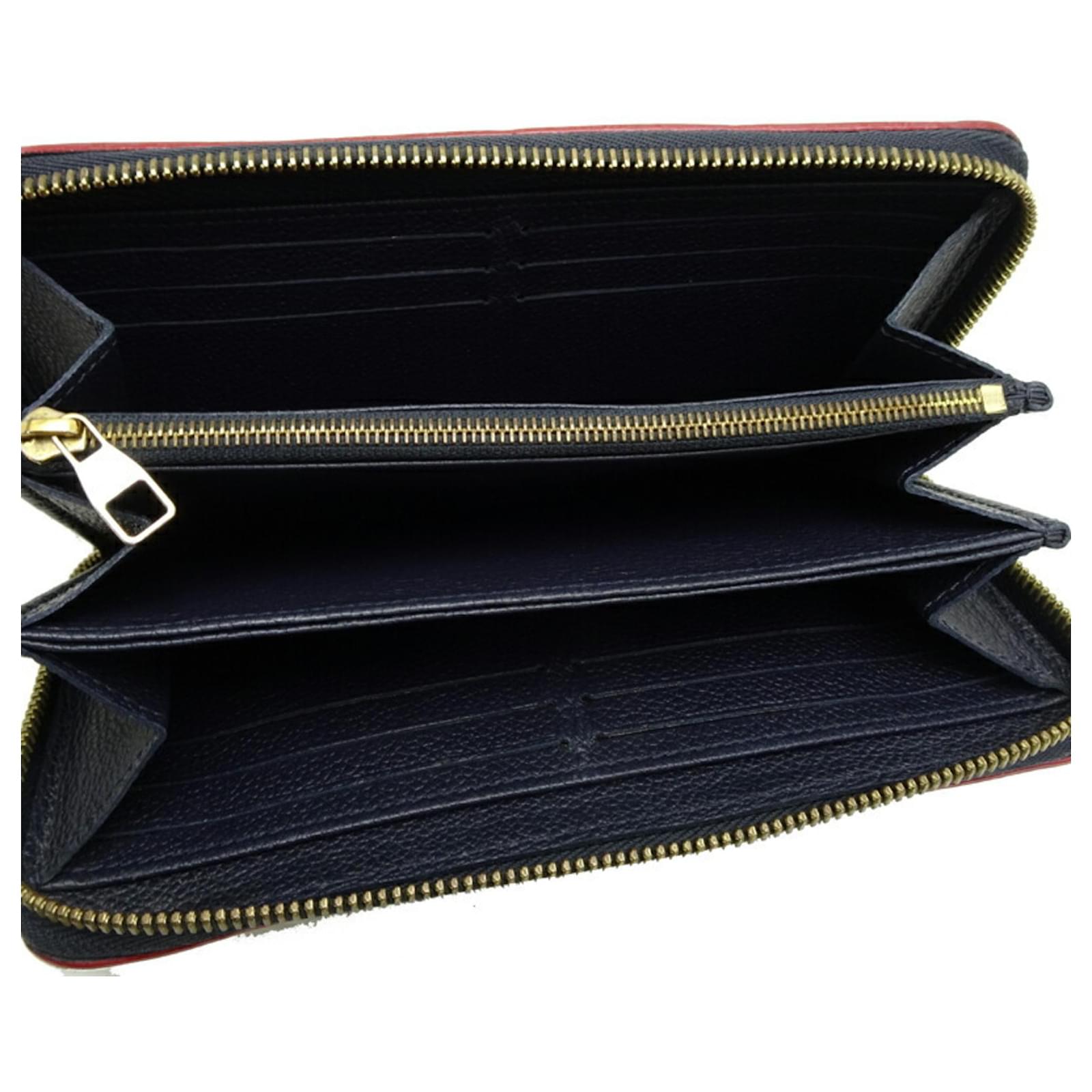 Louis Vuitton Zippy Wallet Red Navy blue Cloth  ref.2416807