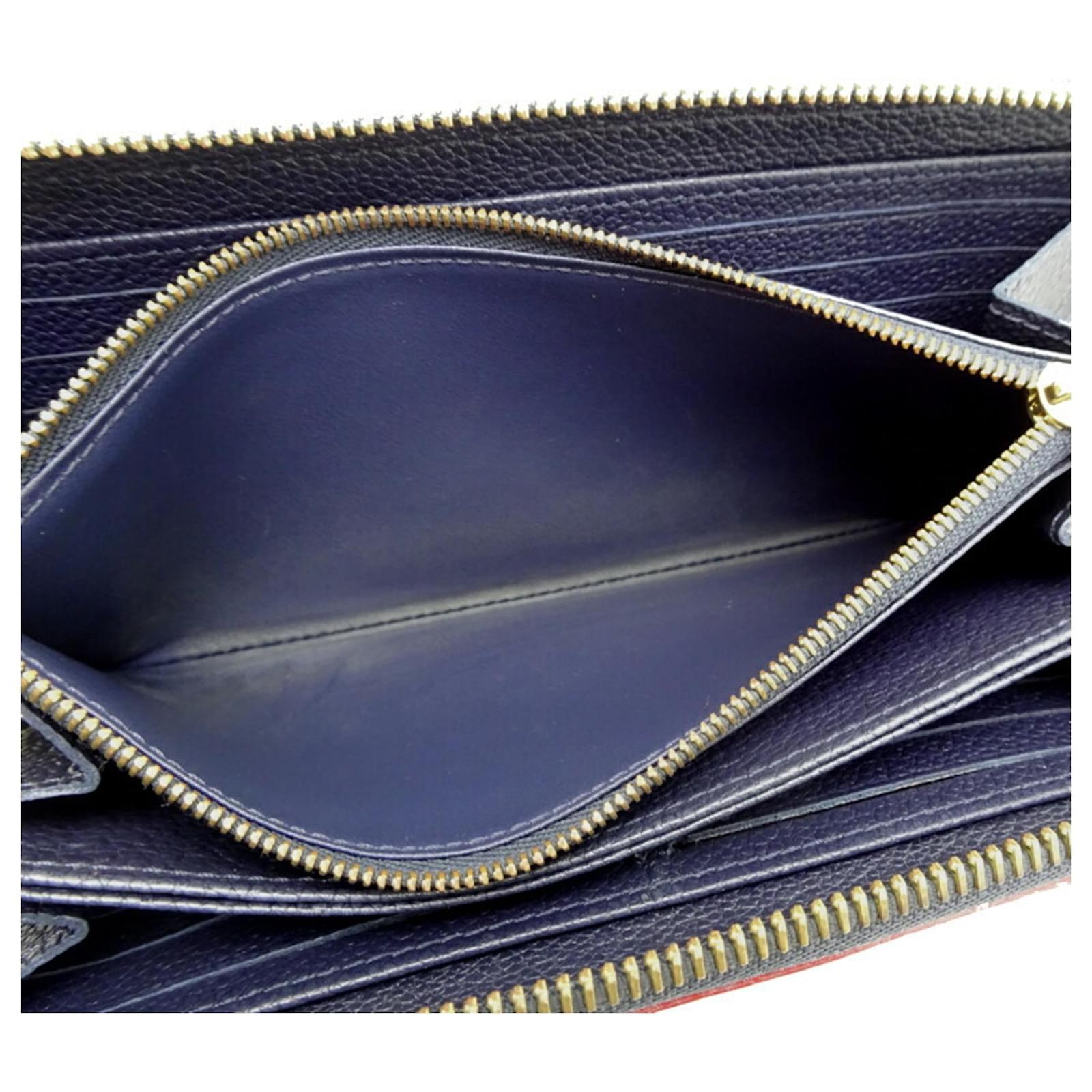 Louis Vuitton Zippy Wallet Red Navy blue Cloth  ref.2416807