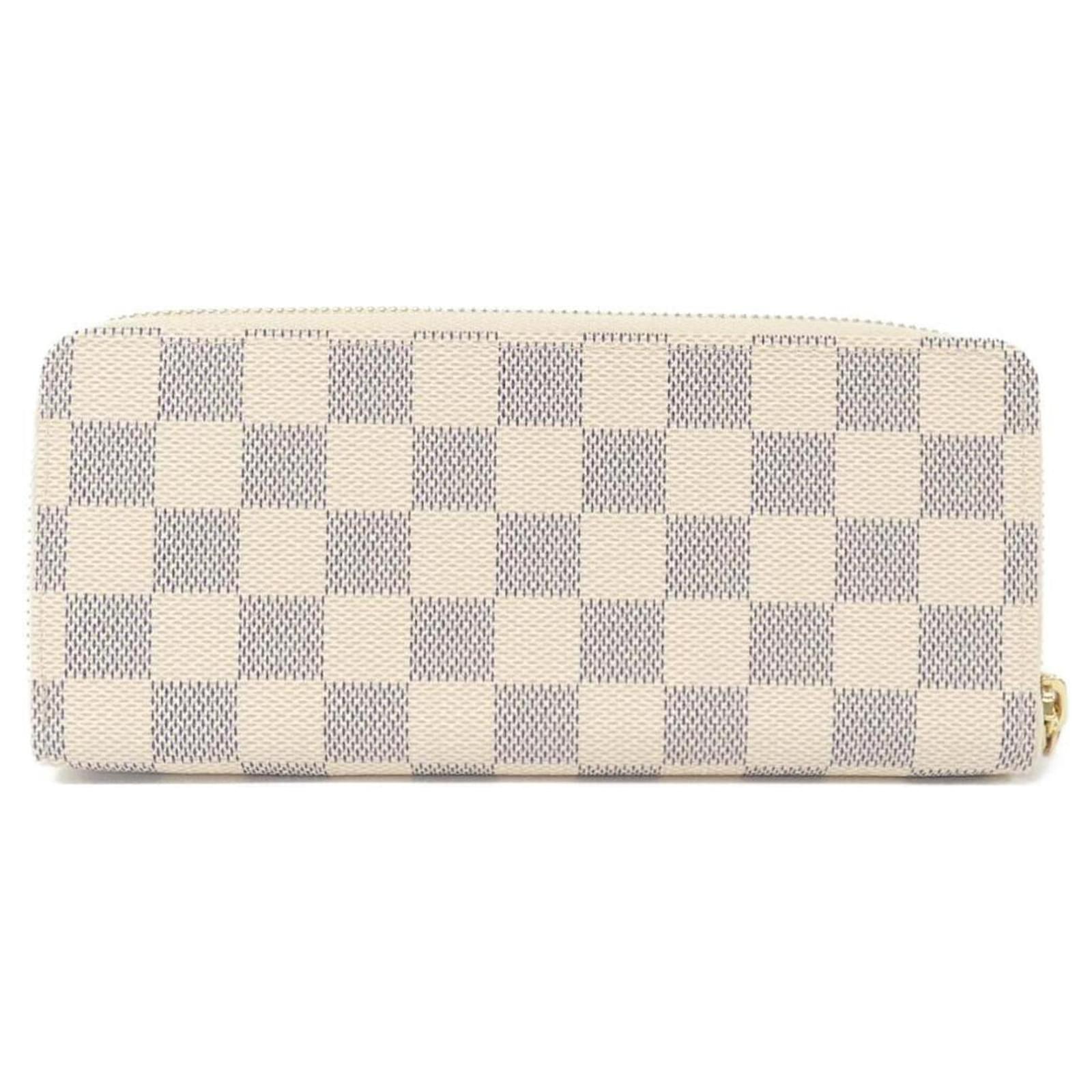 Louis Vuitton Damier Azur Portefeuille Clemence Wallet Pink Blue Cloth  ref.2416935