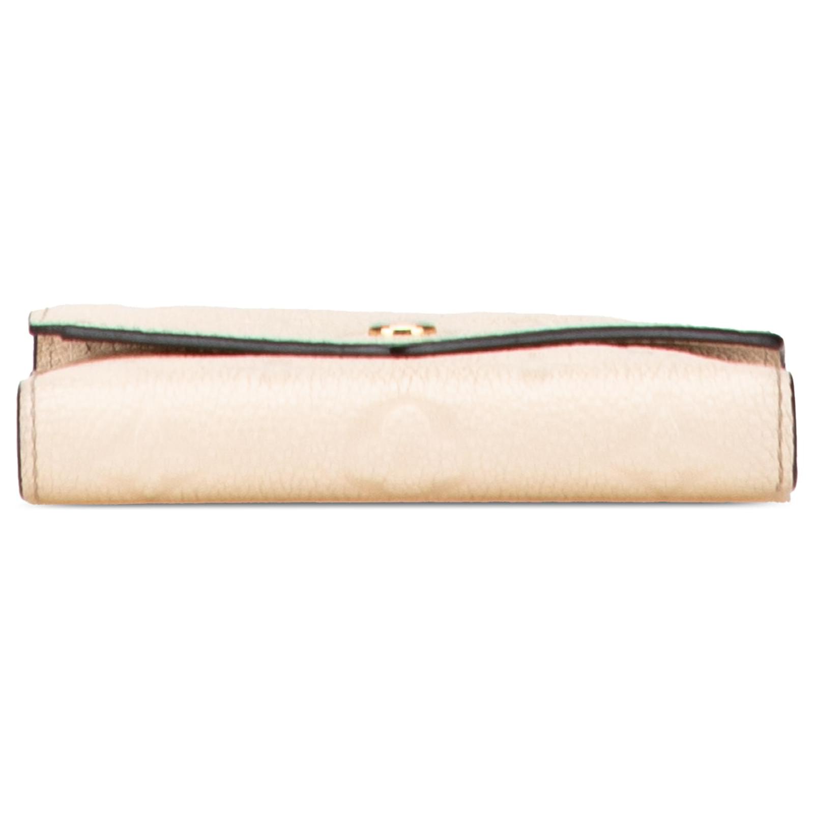 Louis Vuitton Brown Monogram Empreinte Victorine Wallet Beige Leather Cloth  ref.2417044