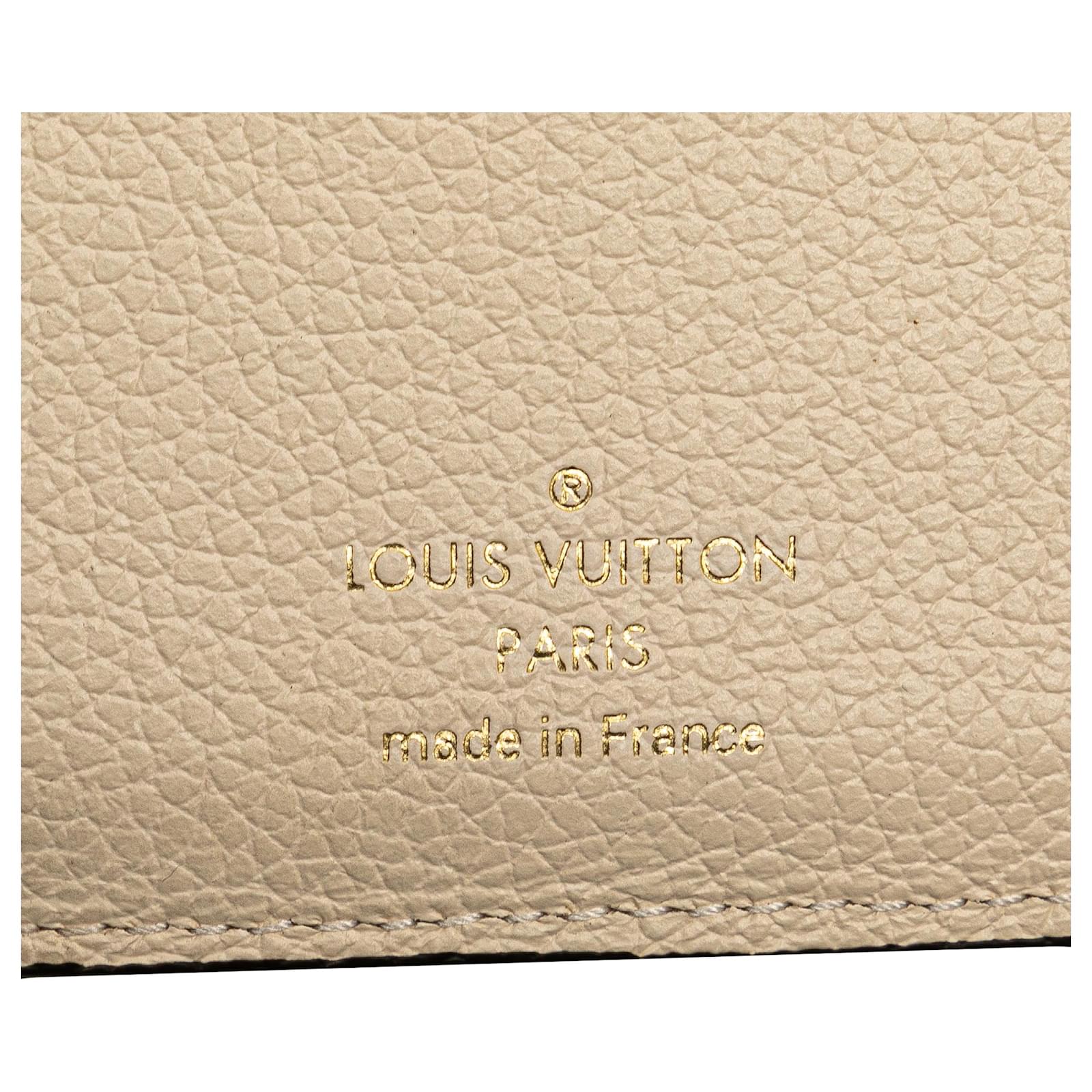 Louis Vuitton Brown Monogram Empreinte Victorine Wallet Beige Leather Cloth  ref.2417044